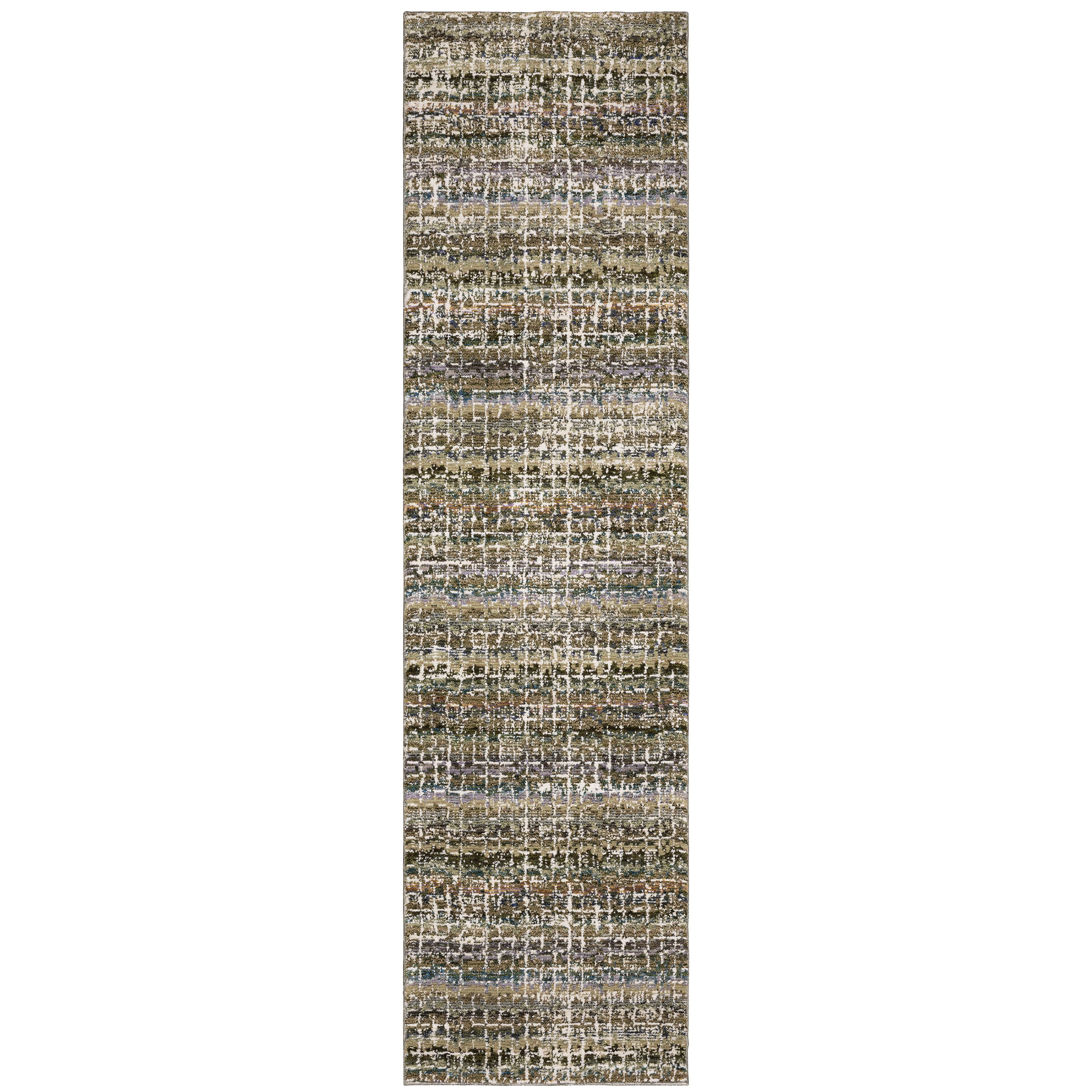 Oriental Weavers Atlas 747A0 textured area rug featuring textured design in green/ multi tones