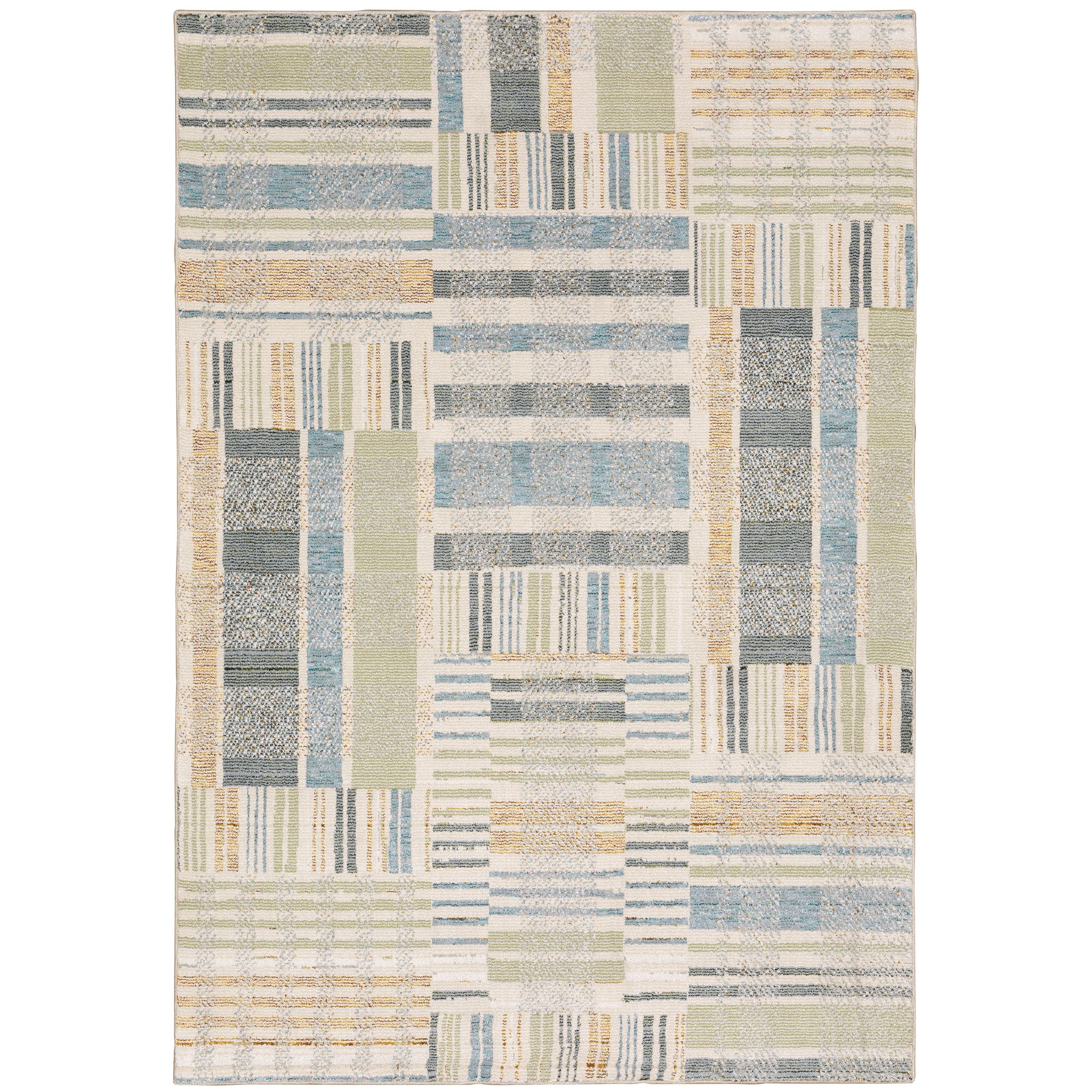 Oriental Weavers Atlas 752E0 textured area rug featuring textured design in blue/ green tones