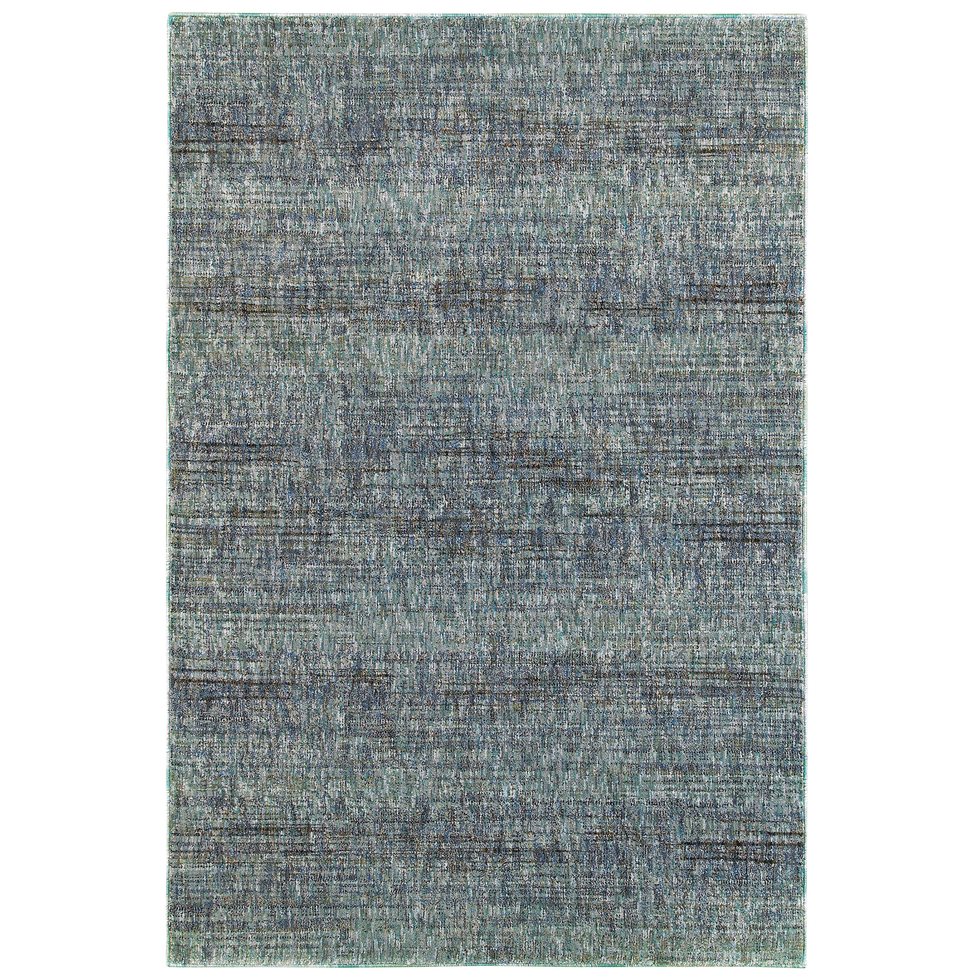 Oriental Weavers Atlas 8033J textured traditional rug featuring textured design in blue/ grey tones