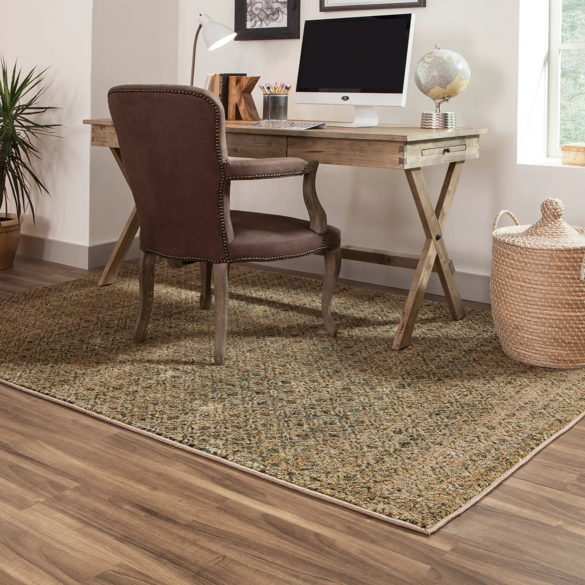 Atlas 8048P Green/ Gold Area Rug by Oriental Weavers