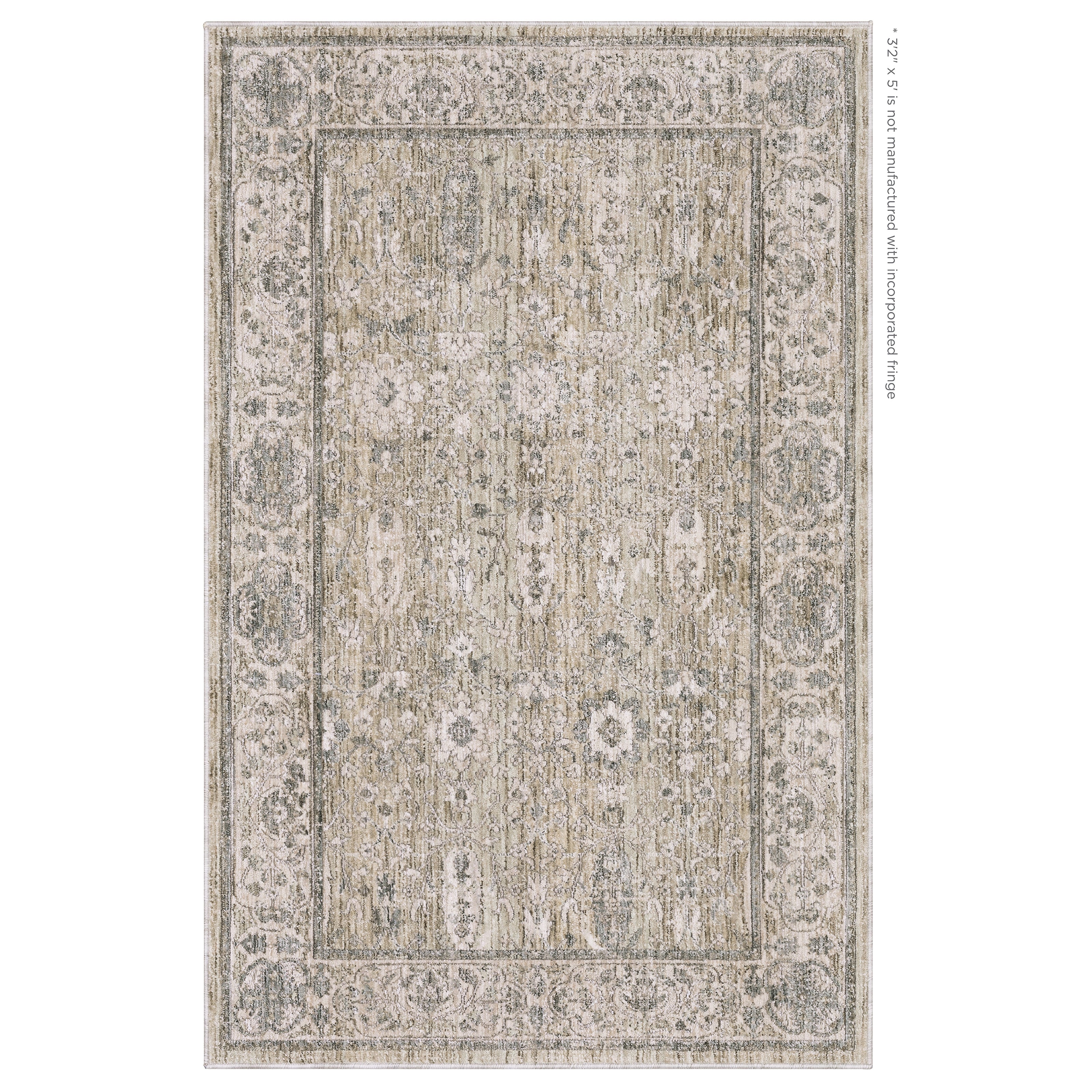 Oriental Weavers Avalon AVA03 soft transitional rug featuring decorative pattern in beige/ grey tones