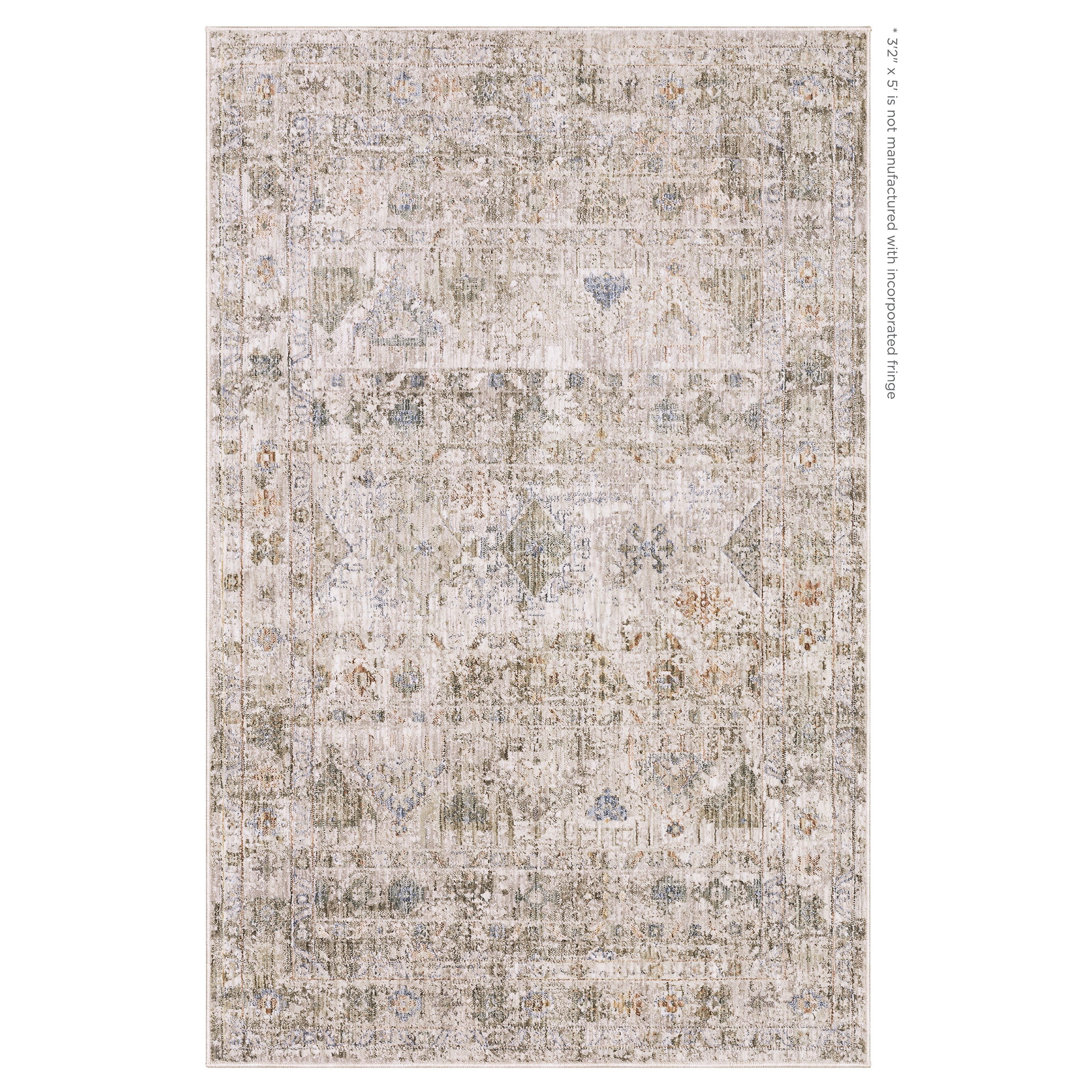 Oriental Weavers Avalon AVA05 soft transitional rug featuring decorative pattern in beige/ grey tones