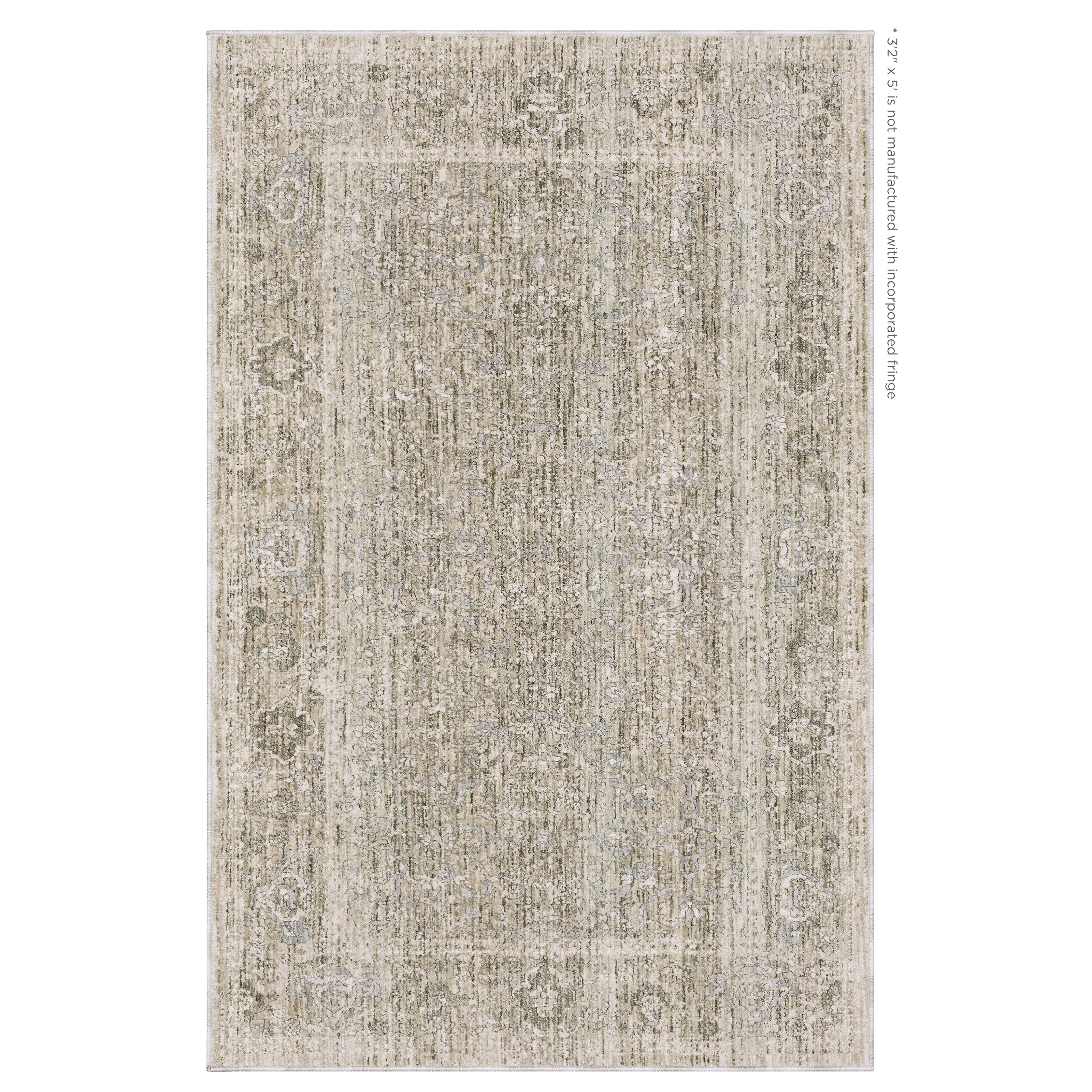 Oriental Weavers Avalon AVA07 soft transitional rug featuring decorative pattern in beige/ grey tones