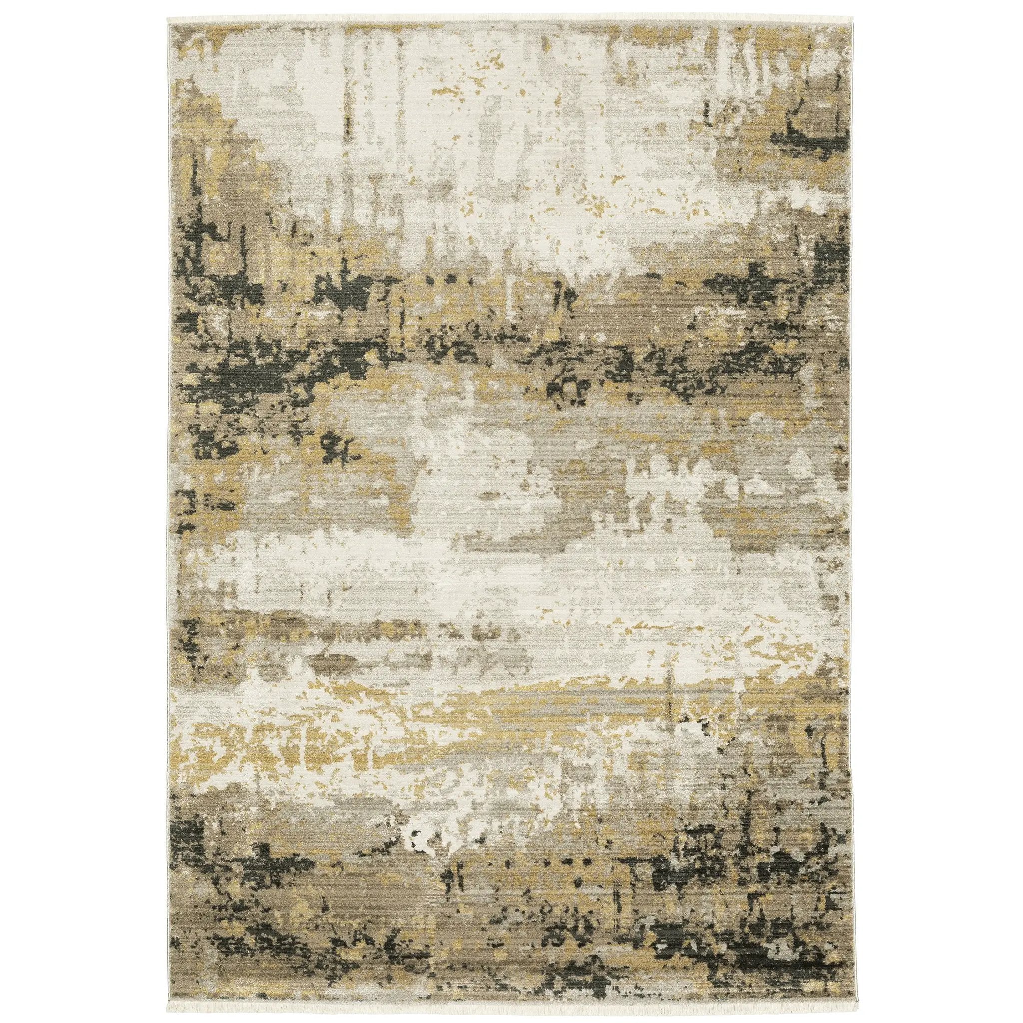 Bauer 2061X Gold/ Black Area Rug by Oriental Weavers