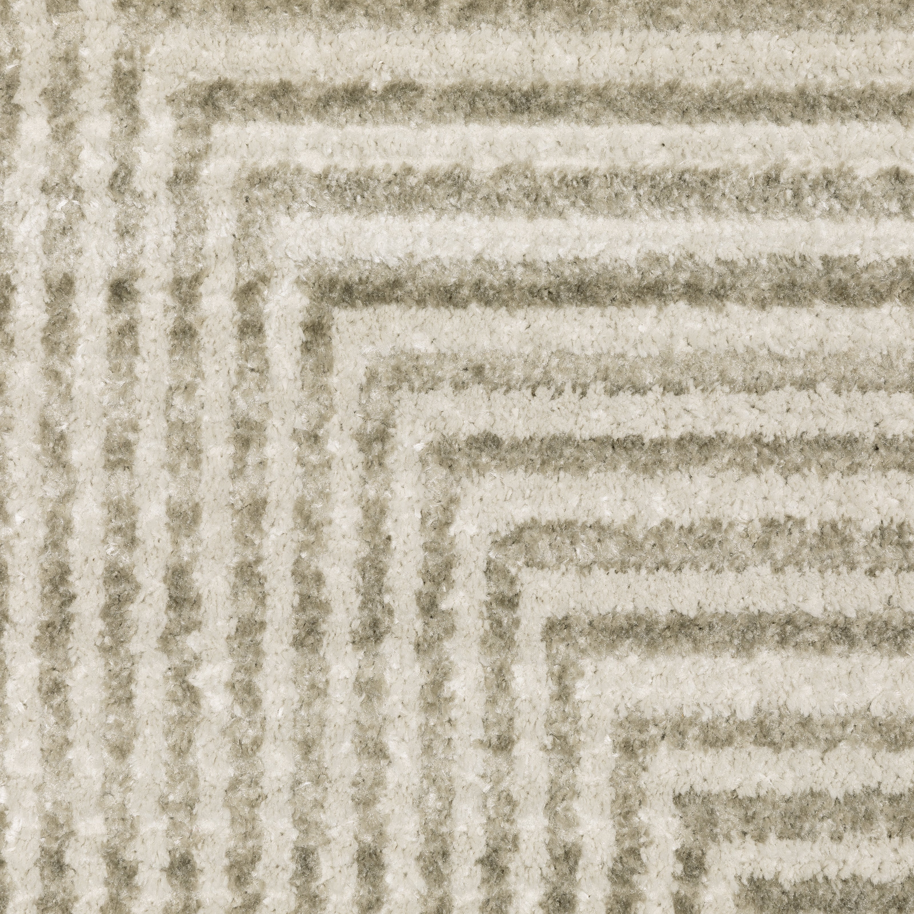 Oriental Weavers Bauer 4150E plush modern rug featuring abstract pattern in beige/ ivory tones