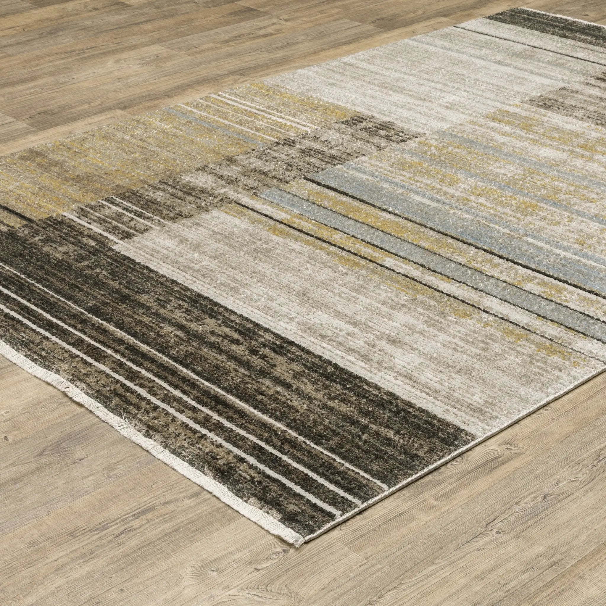 Bauer 090N2 Beige/ Charcoal Area Rug by Oriental Weavers