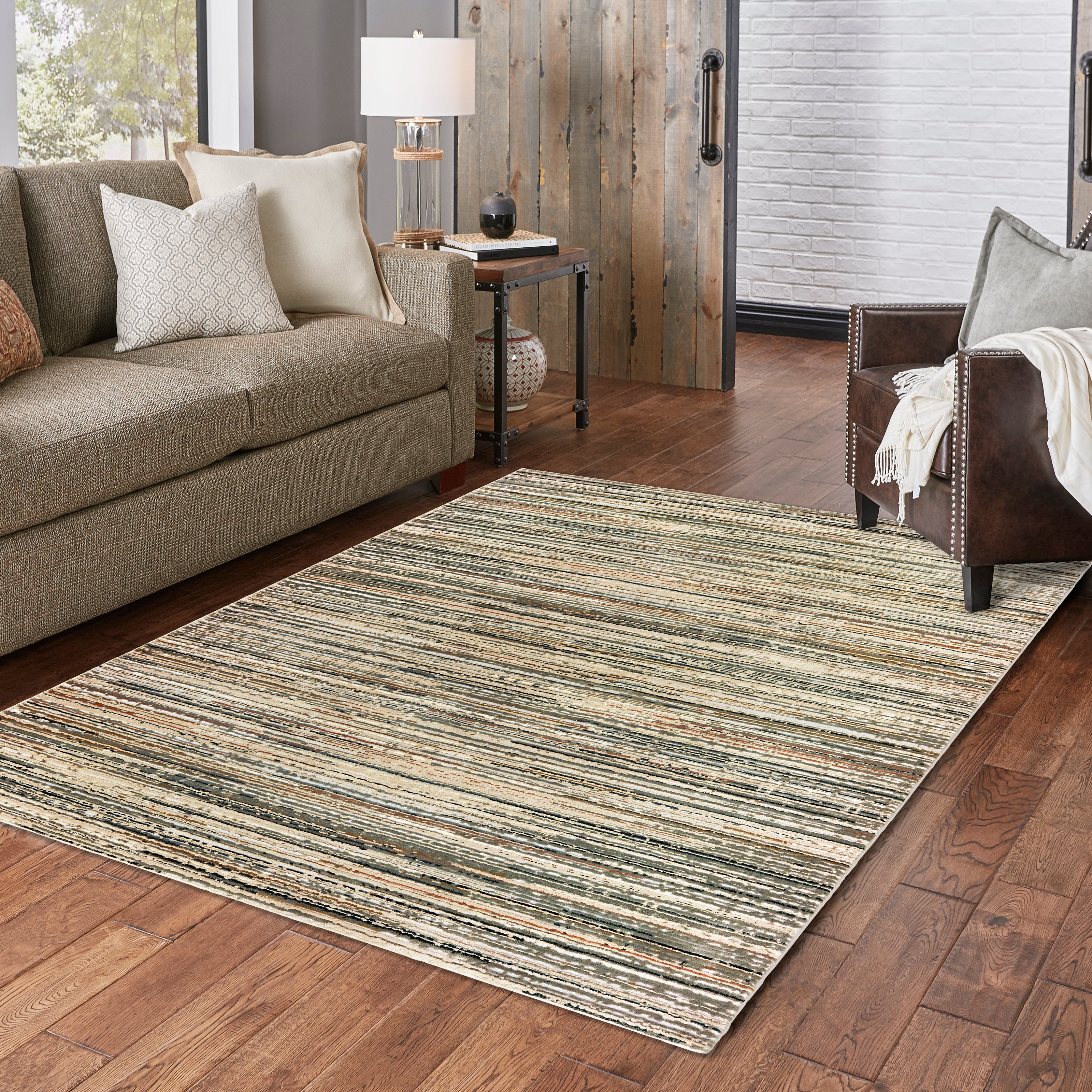 Oriental Weavers Bowen 1332J soft transitional rug featuring textured design in ivory/ gold tones
