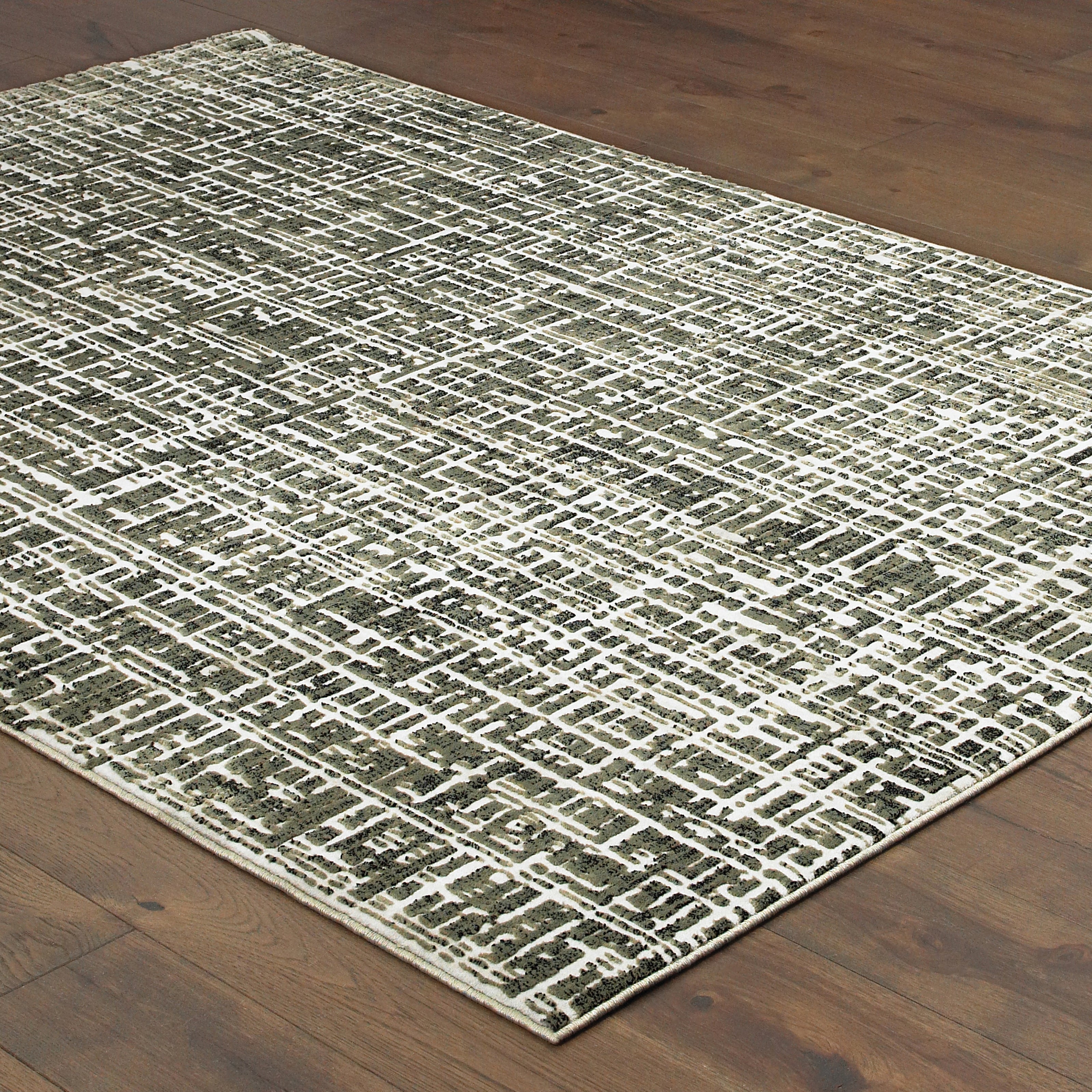Oriental Weavers Bowen 2066W soft transitional rug featuring textured design in grey/ ivory tones