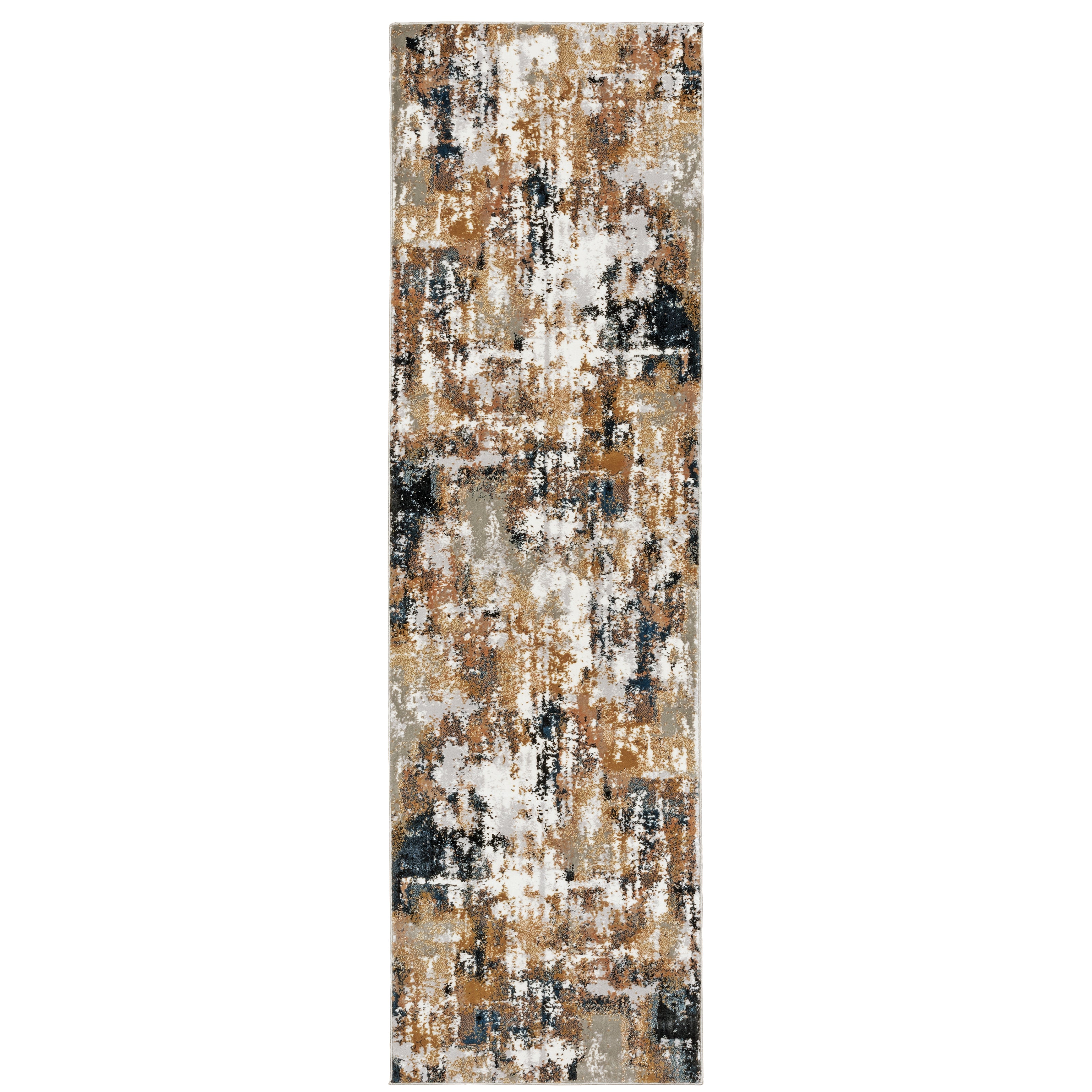 Oriental Weavers Bowen 4928X soft transitional rug featuring textured design in grey/ gold tones