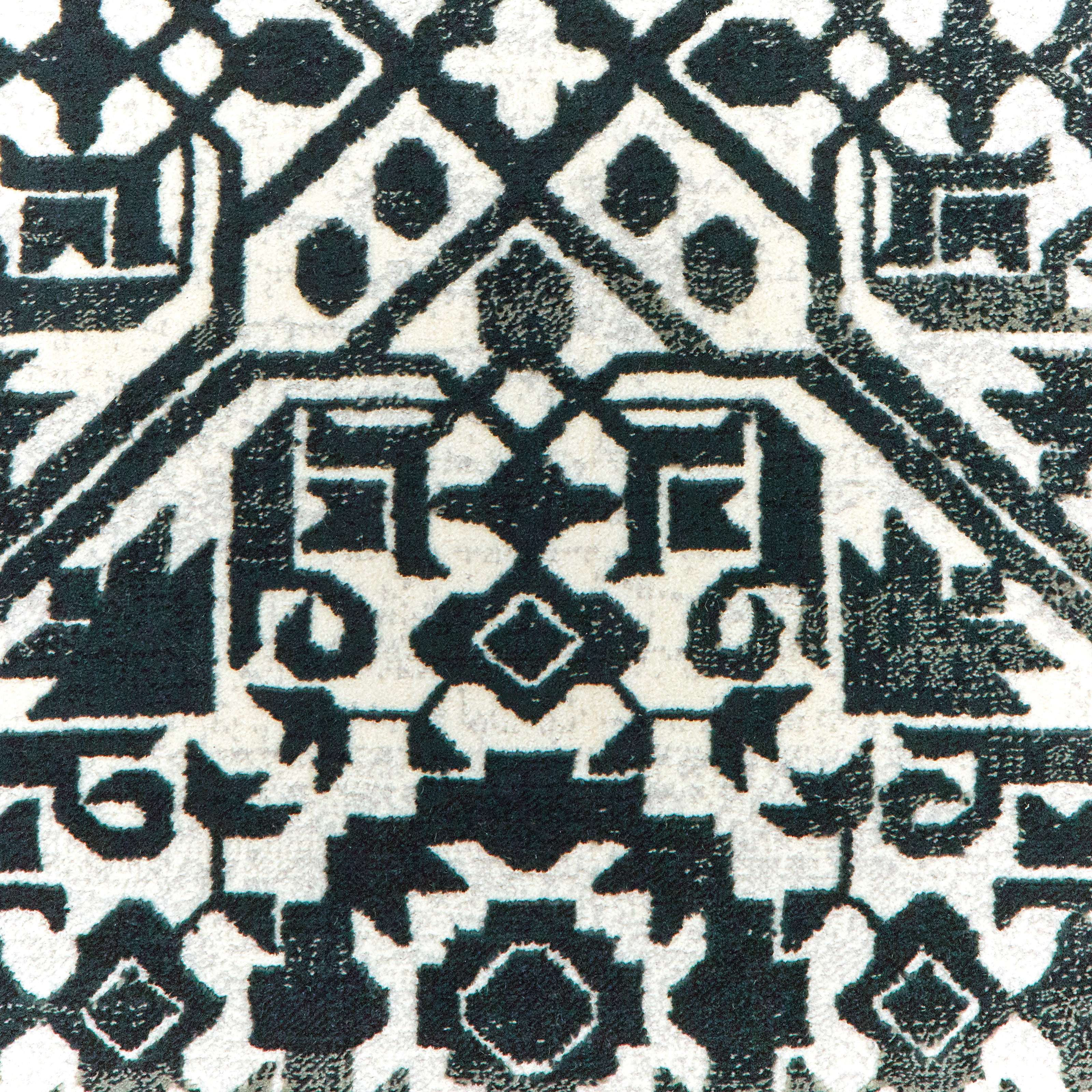 Oriental Weavers Bowen 5506E soft transitional rug featuring textured design in navy/ ivory tones