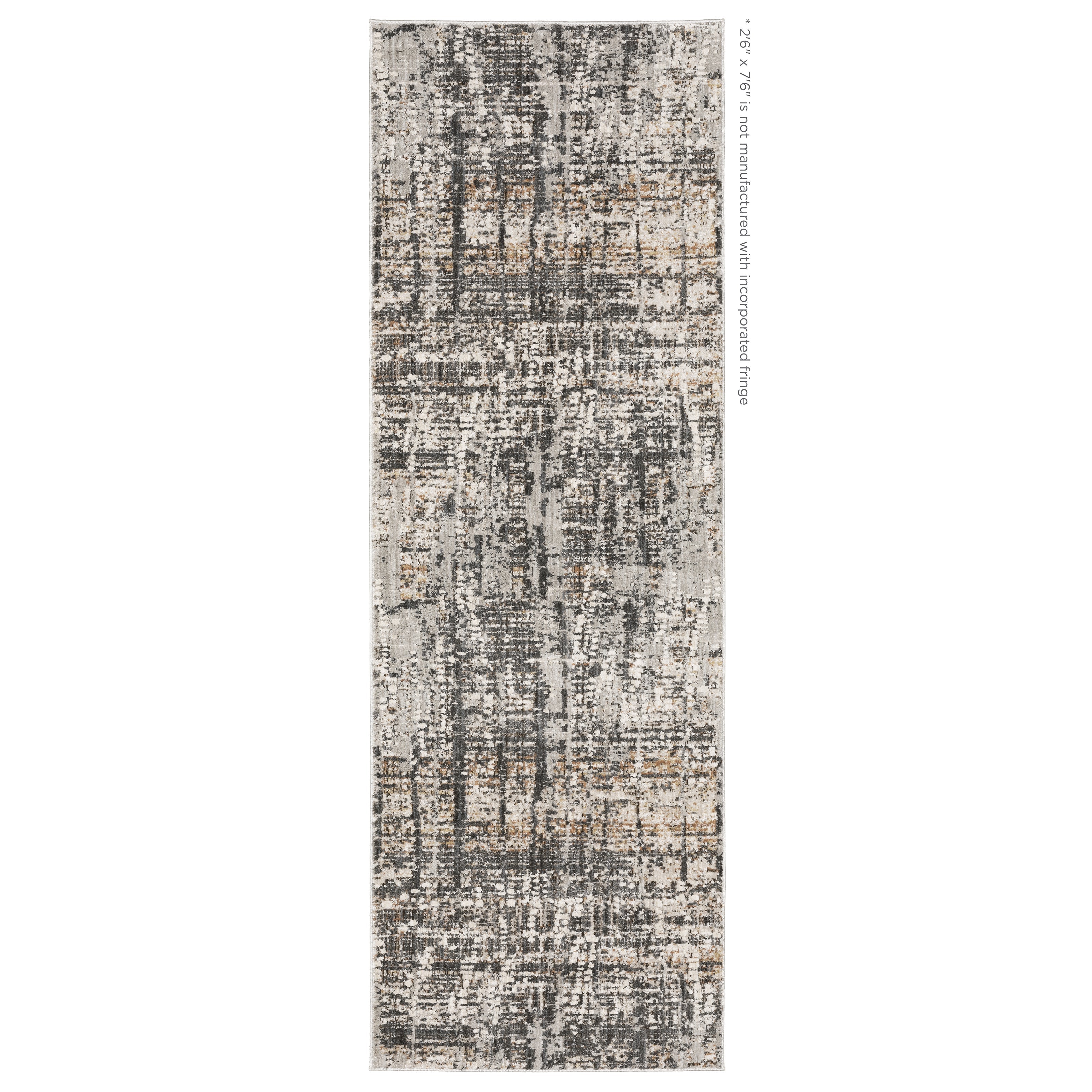 Oriental Weavers Branigan BRG01 soft modern rug featuring abstract pattern in ivory / brown tones