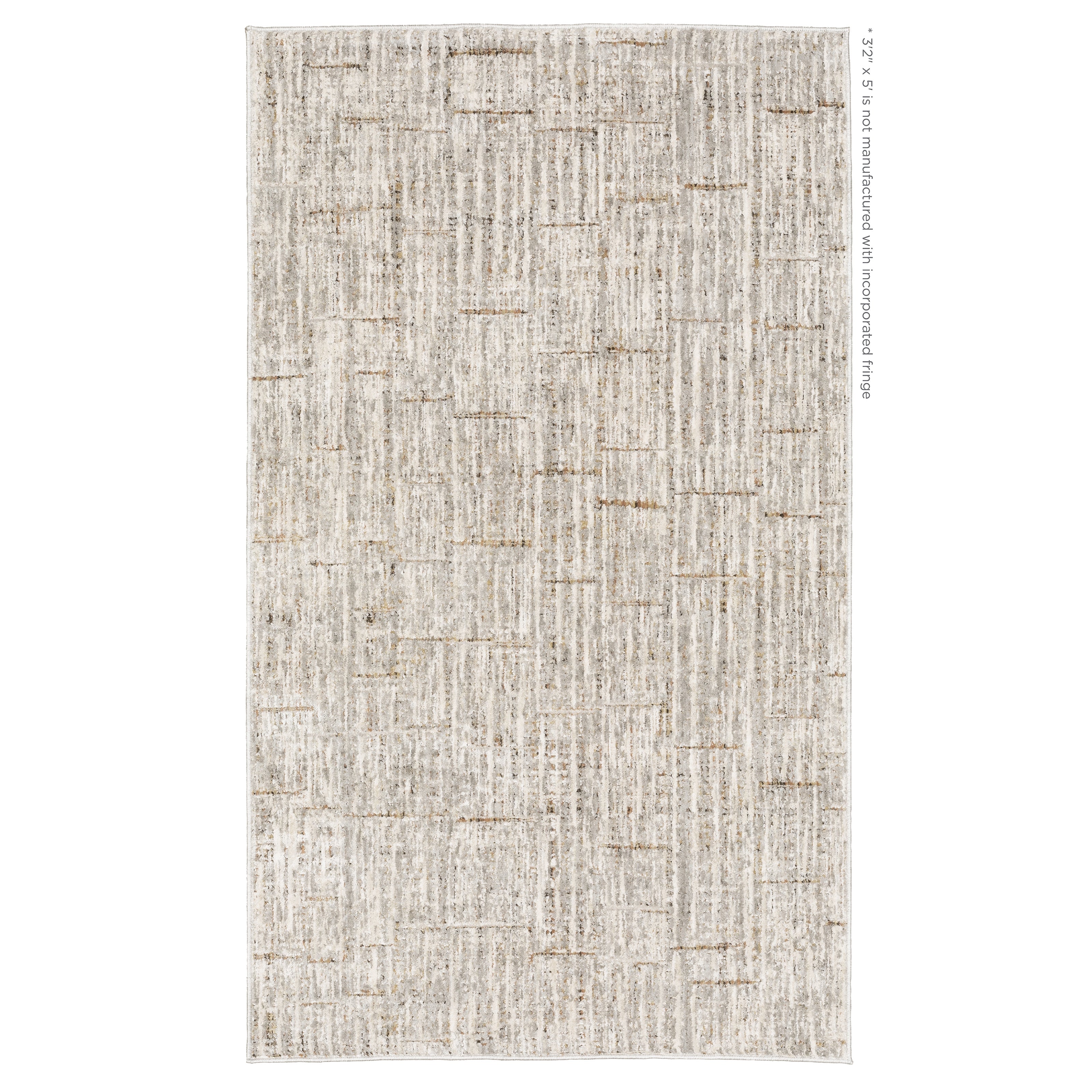 Oriental Weavers Branigan BRG02 soft modern rug featuring abstract pattern in ivory/ grey tones