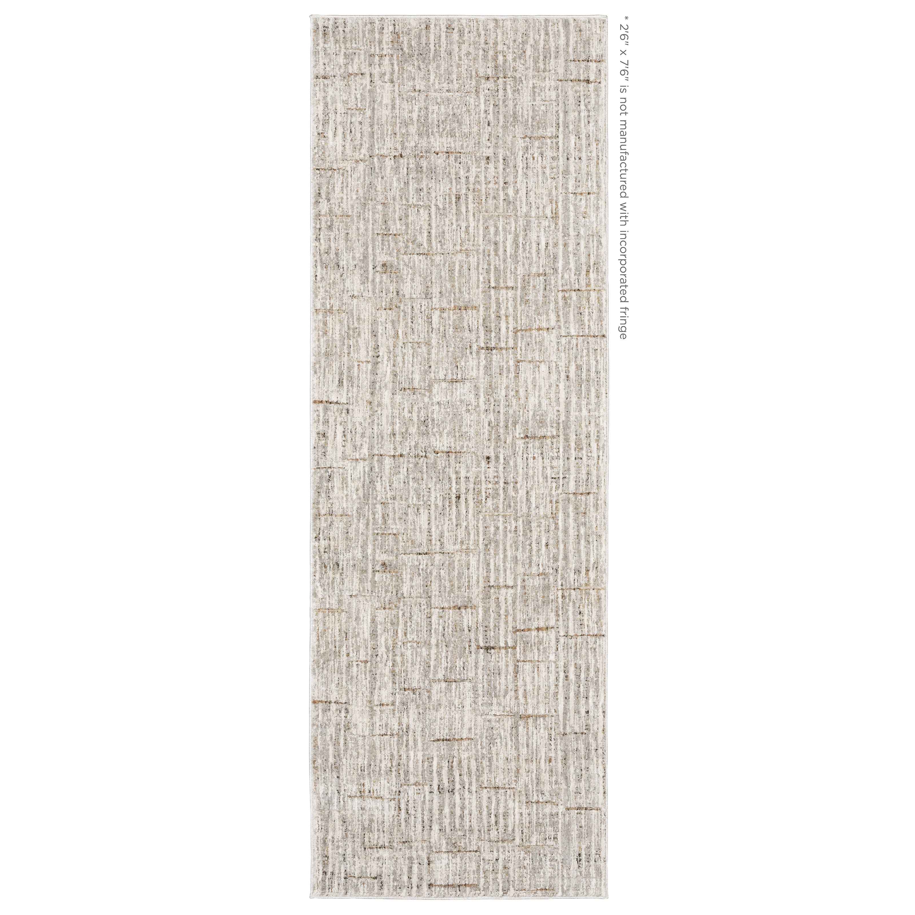 Oriental Weavers Branigan BRG02 soft modern rug featuring abstract pattern in ivory/ grey tones