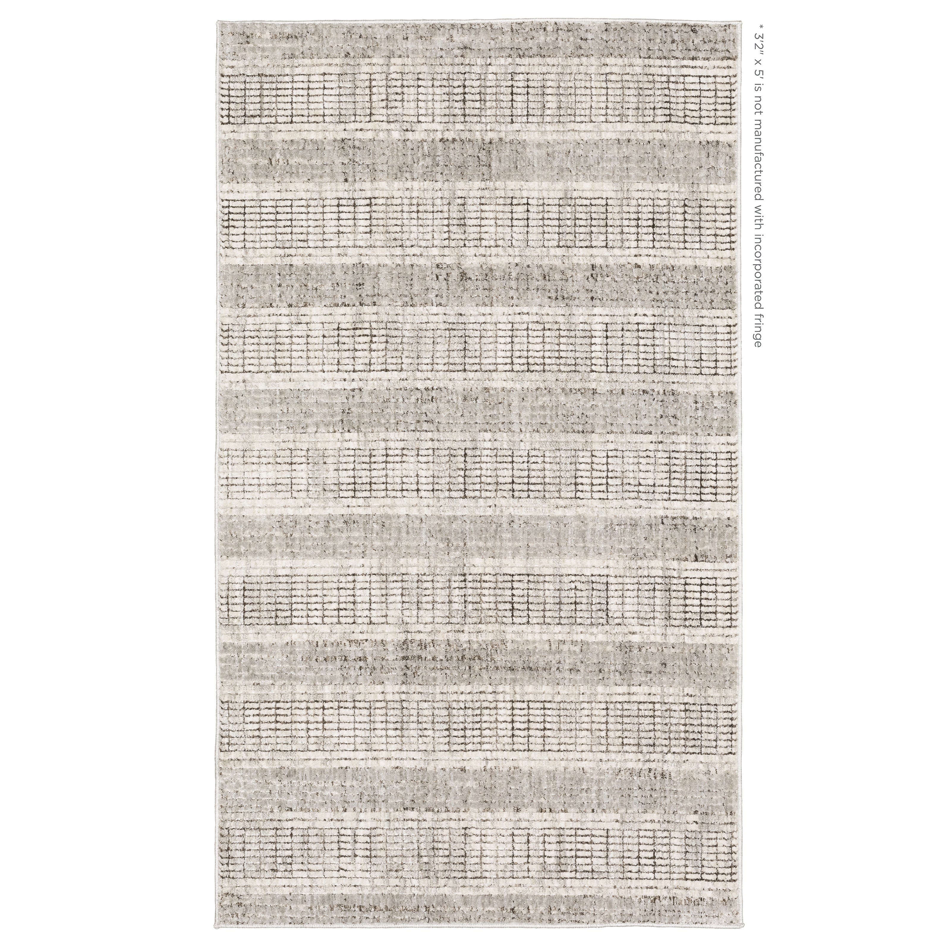 Oriental Weavers Branigan BRG03 soft modern rug featuring abstract pattern in ivory / brown tones