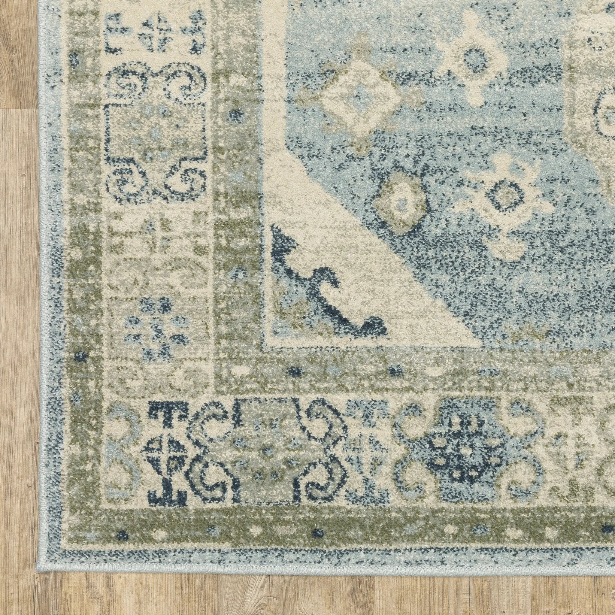 Branson BR03A Blue/ Grey Area Rug by Oriental Weavers
