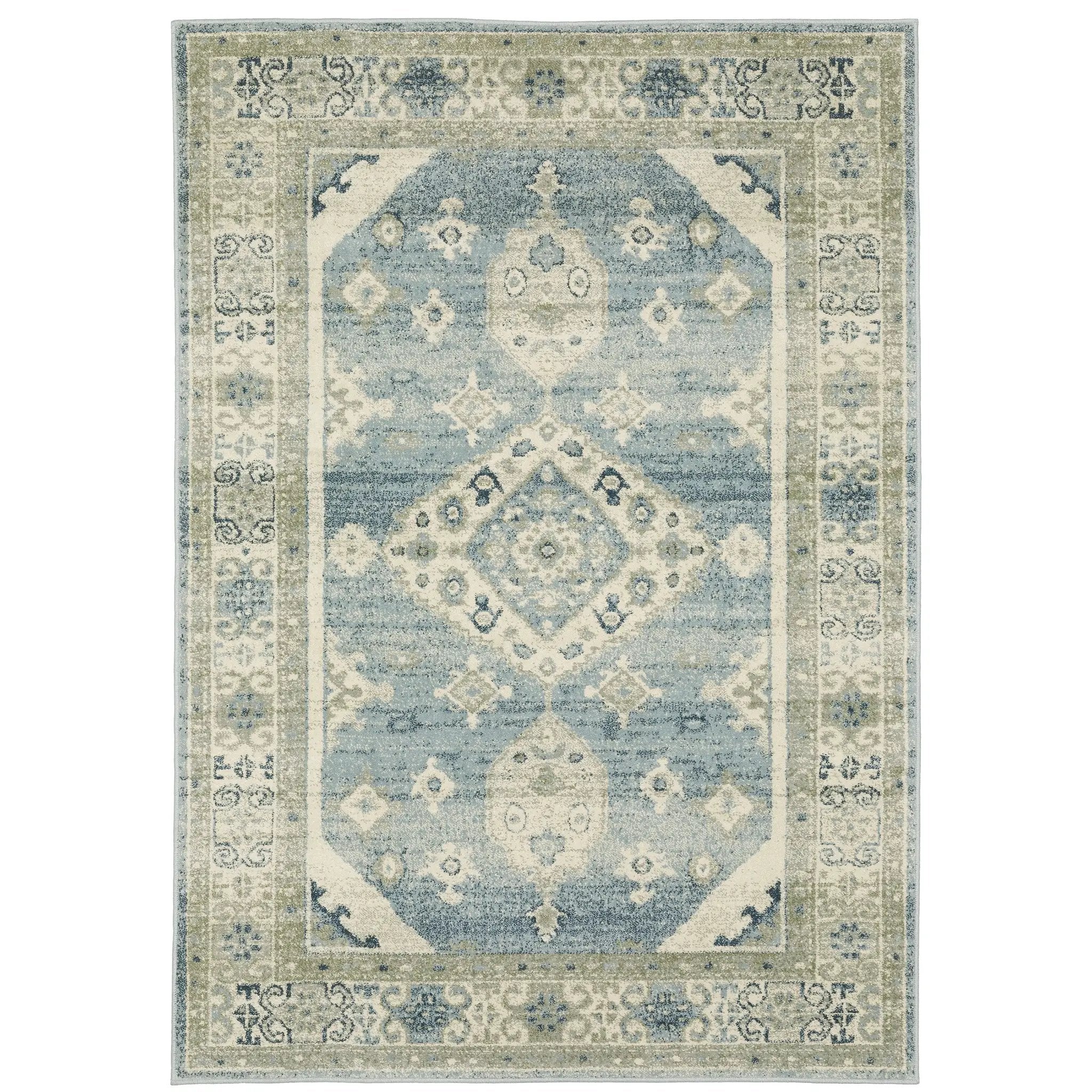 Branson BR03A Blue/ Grey Area Rug by Oriental Weavers