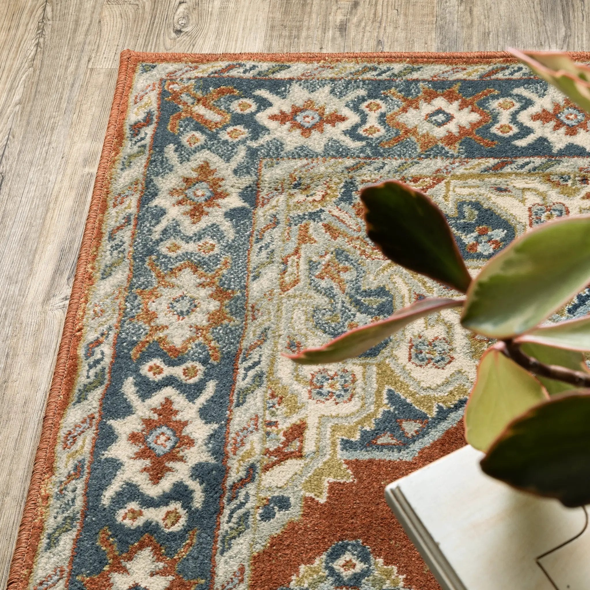 Branson BR04A Rust/ Beige Area Rug by Oriental Weavers