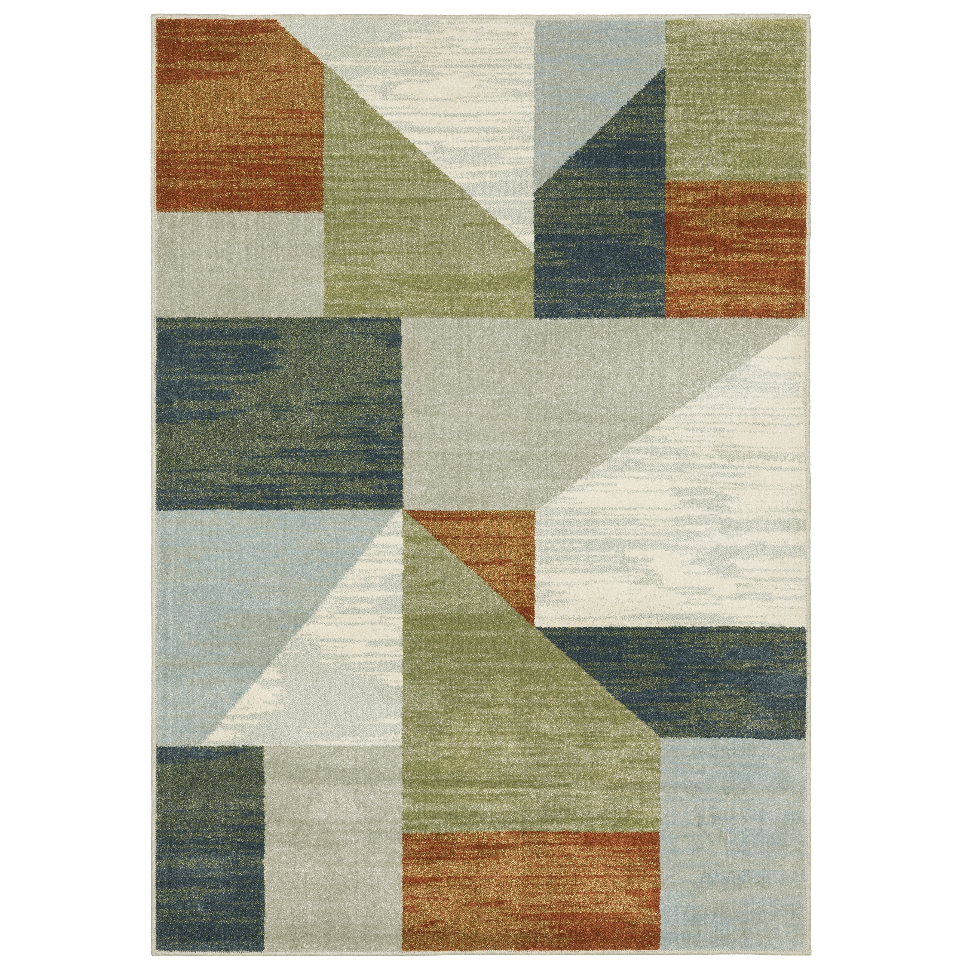 Oriental Weavers Branson BR11A soft transitional rug featuring textured design in grey/ multi tones