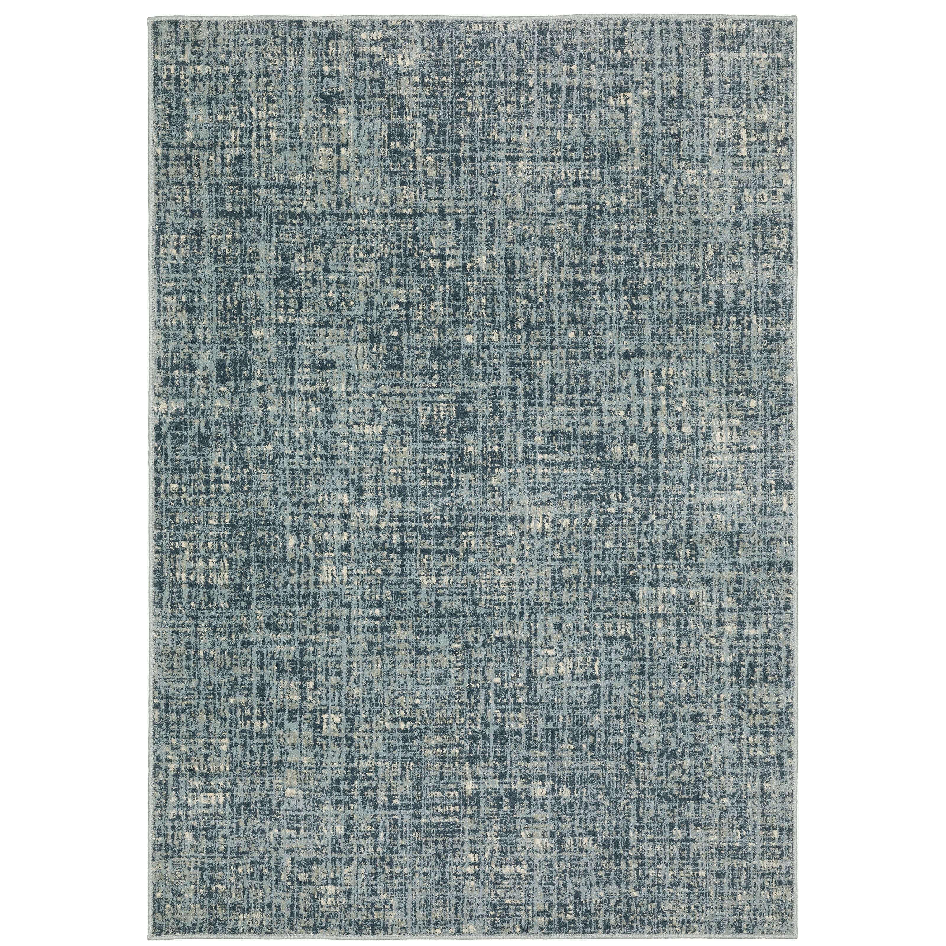 Oriental Weavers Branson BR13A soft transitional rug featuring textured design in blue/ grey tones