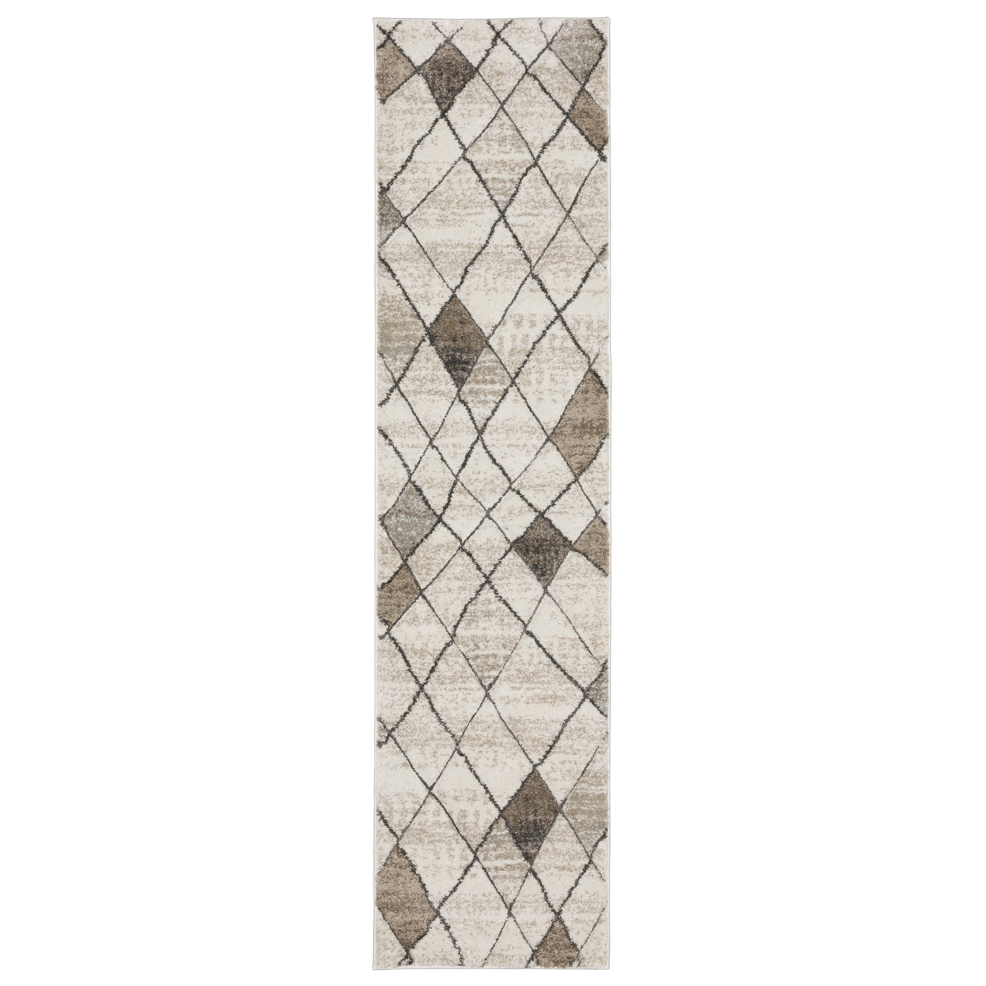 Oriental Weavers Cambria 4928A plush modern rug featuring abstract pattern in beige/ grey tones