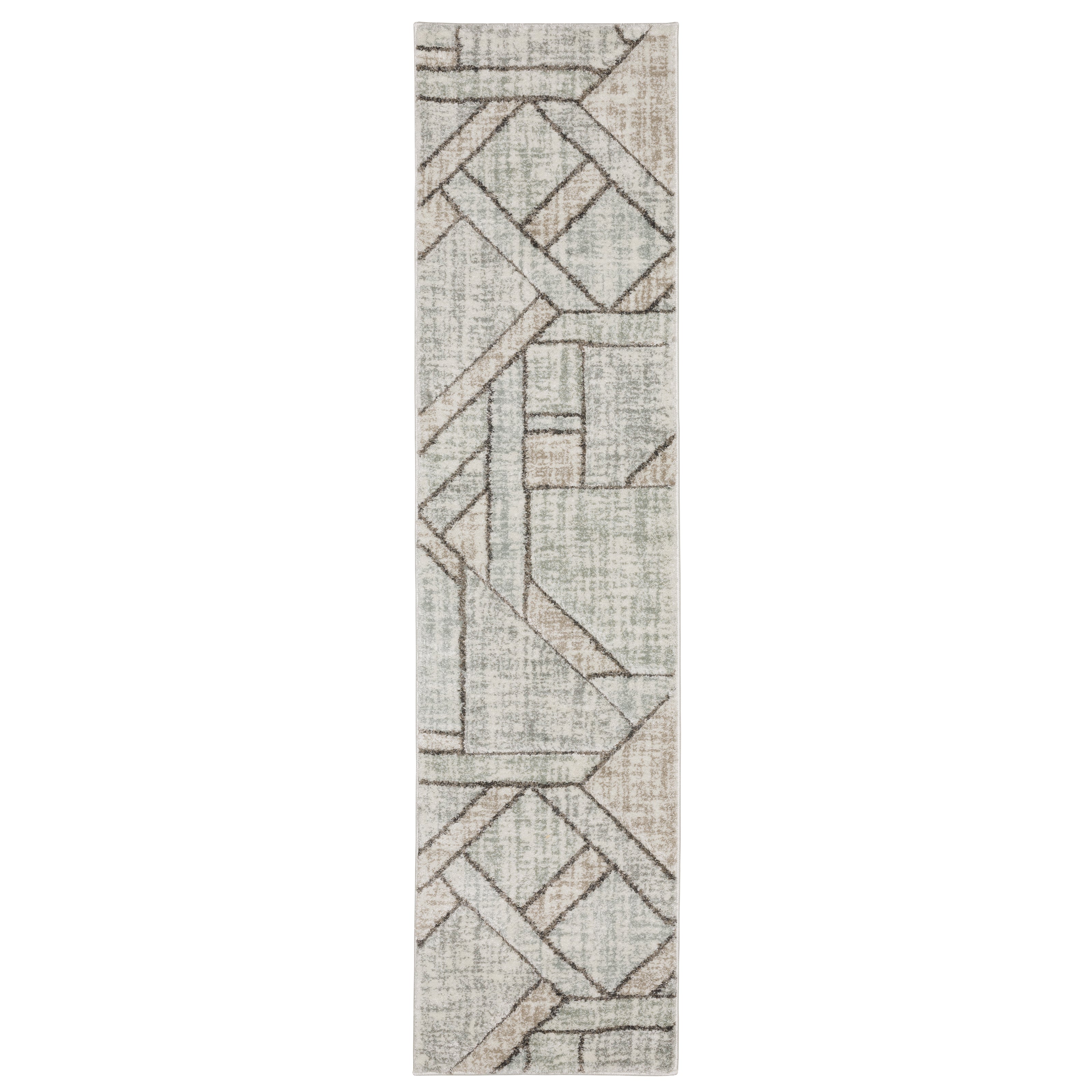 Oriental Weavers Cambria 5569B plush modern rug featuring abstract pattern in grey/ beige tones