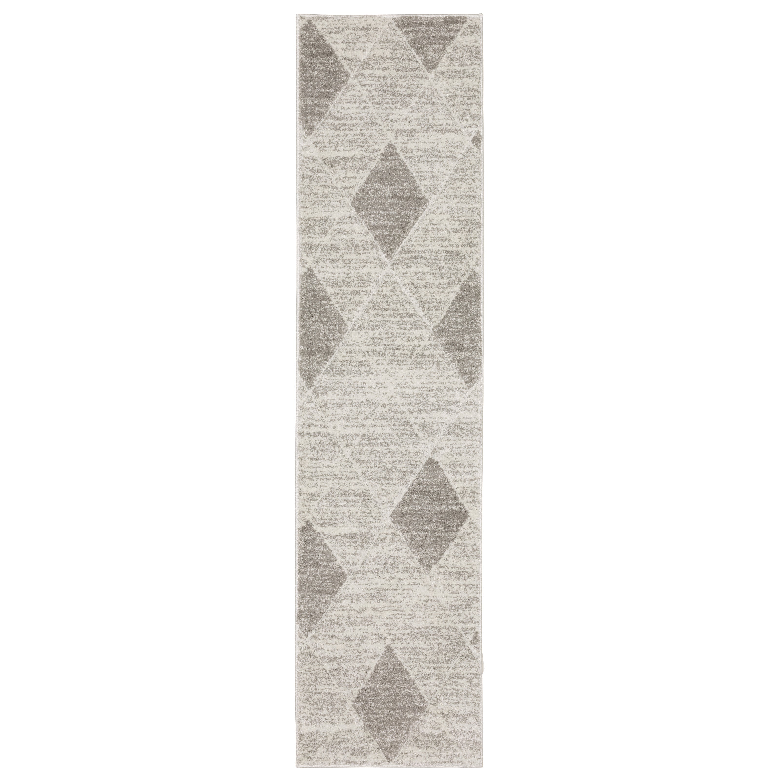 Oriental Weavers Cambria 005W2 plush modern rug featuring abstract pattern in grey/ ivory tones