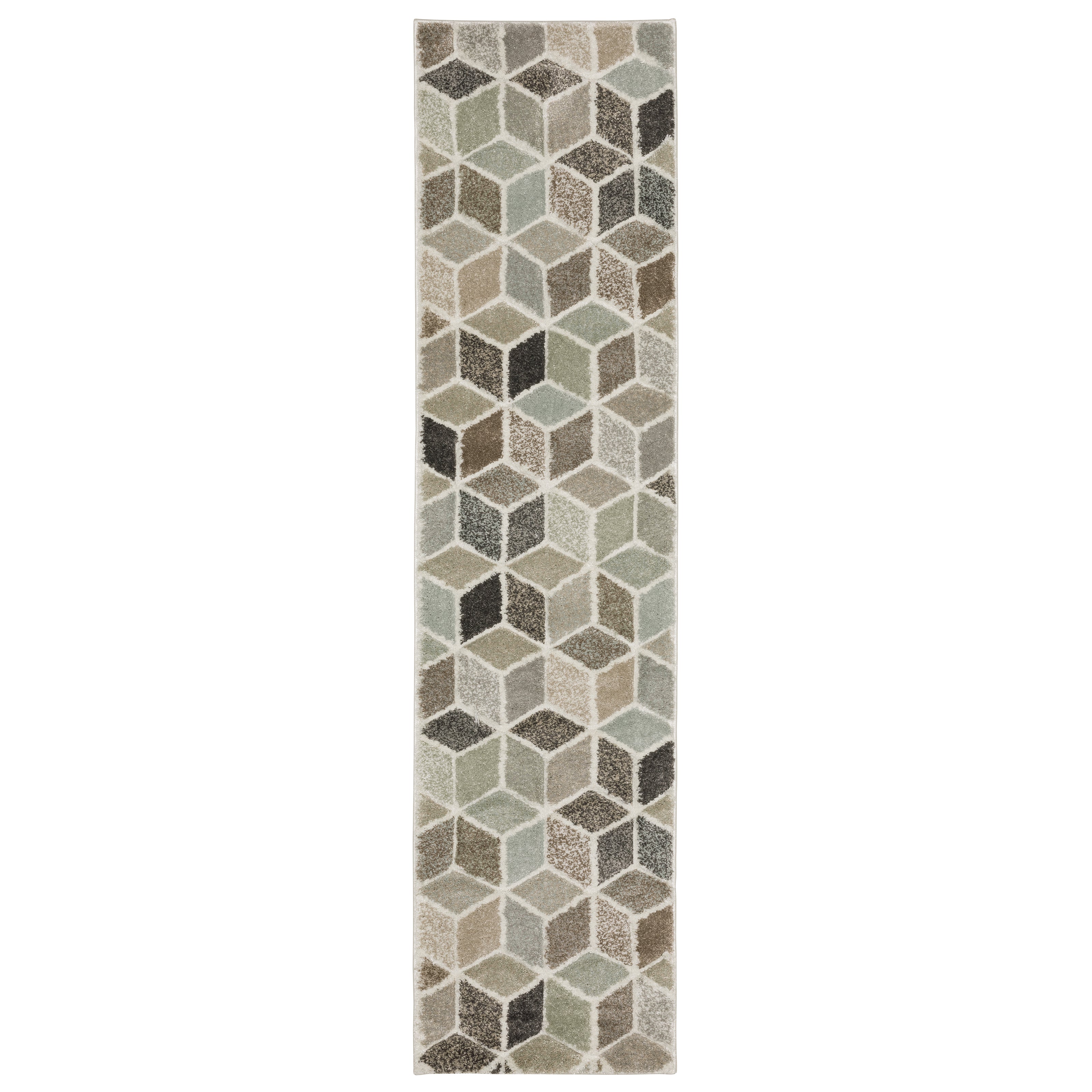 Oriental Weavers Cambria 083J2 plush modern rug featuring abstract pattern in beige/ multi tones