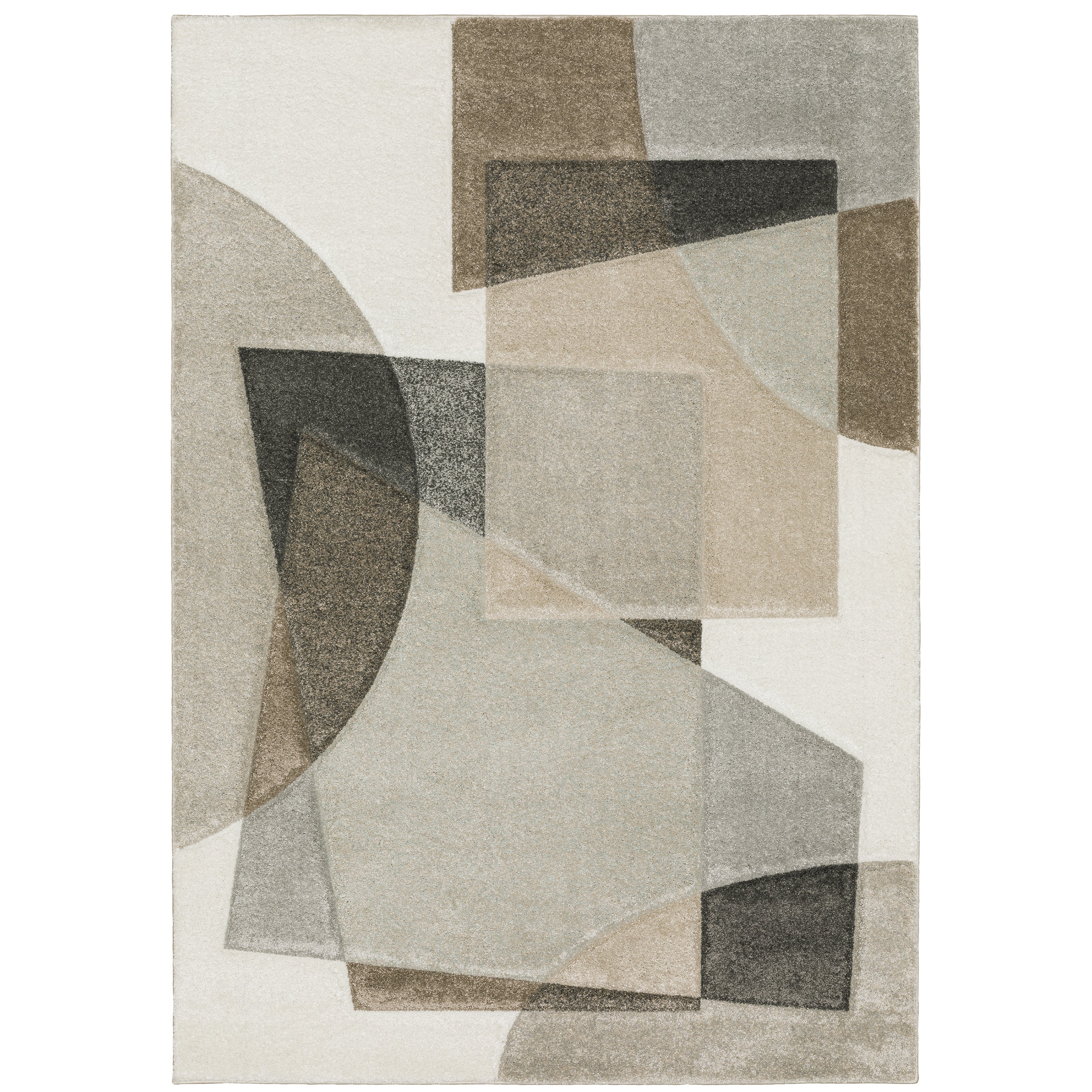 Oriental Weavers Cambria 084J2 plush modern rug featuring abstract pattern in beige/ multi tones