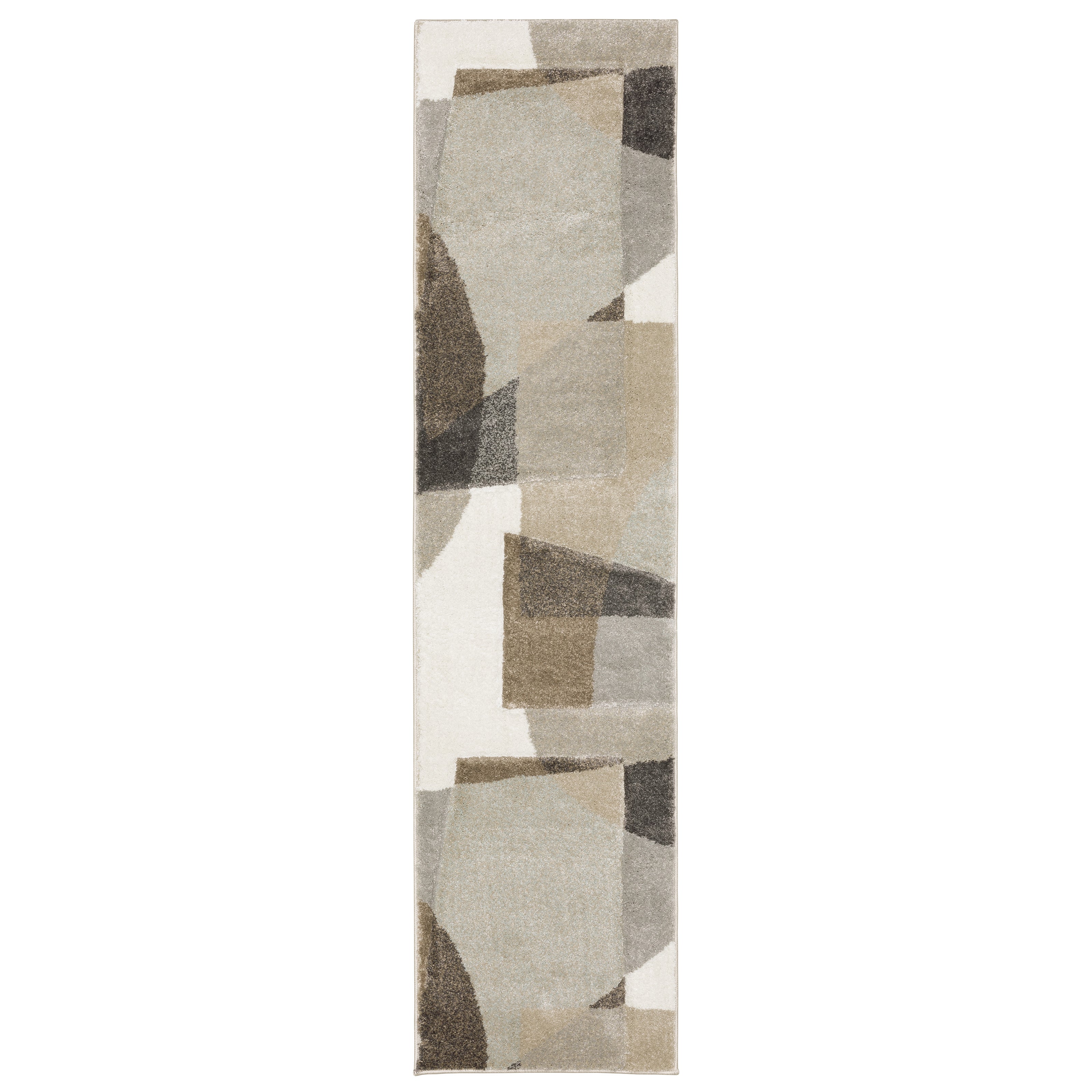 Oriental Weavers Cambria 084J2 plush modern rug featuring abstract pattern in beige/ multi tones