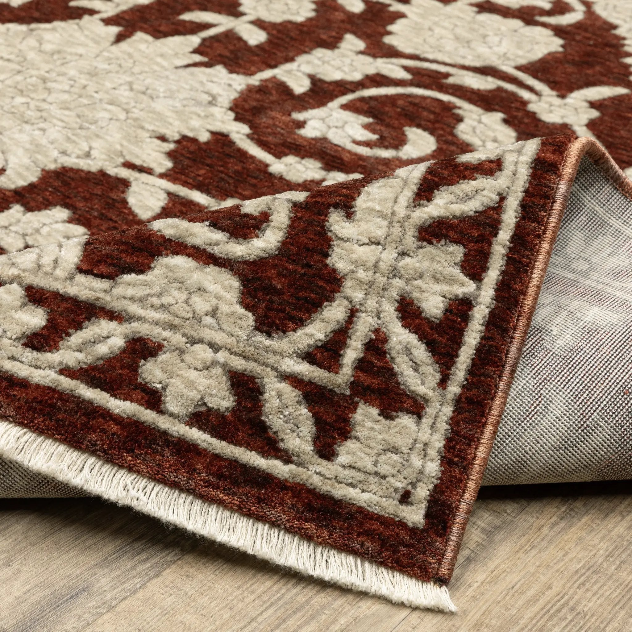 Capella CAP08 Rust Red/ Beige Area Rug by Oriental Weavers