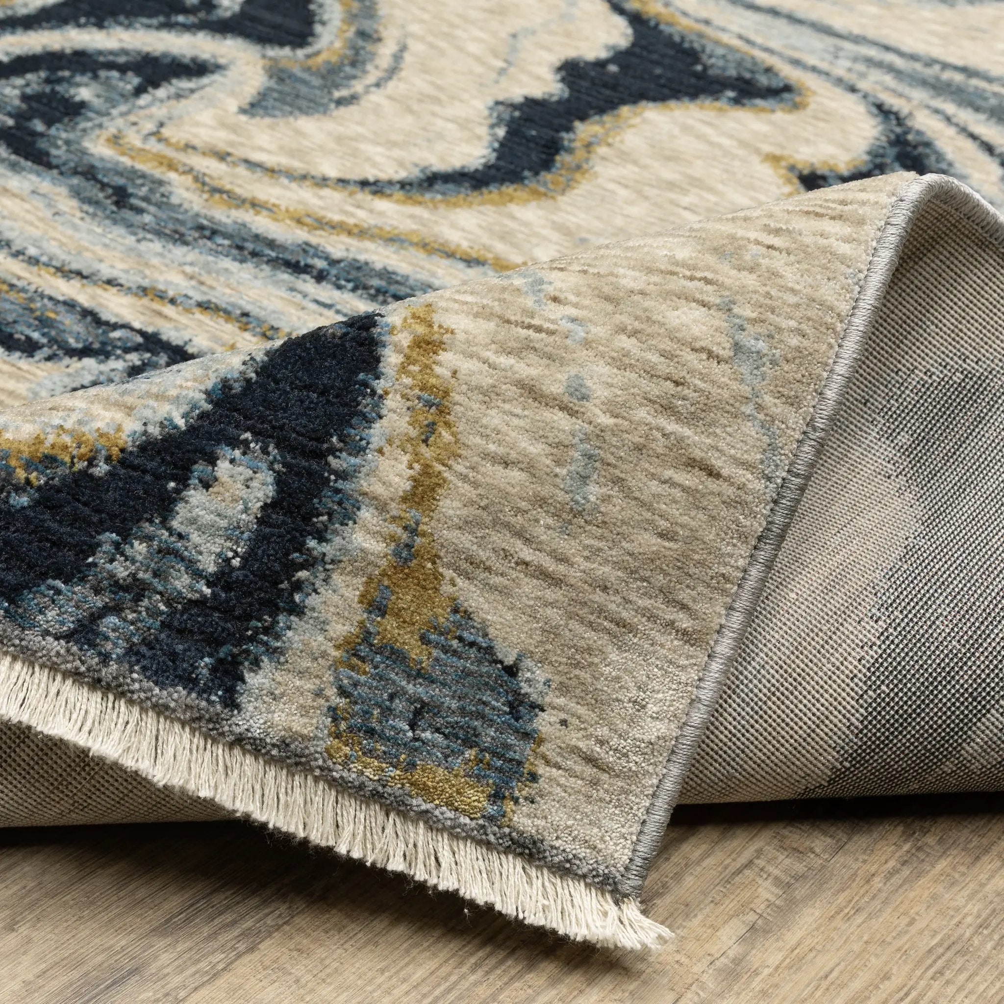 Capella CAP10 Navy Blue/ Teal Area Rug by Oriental Weavers