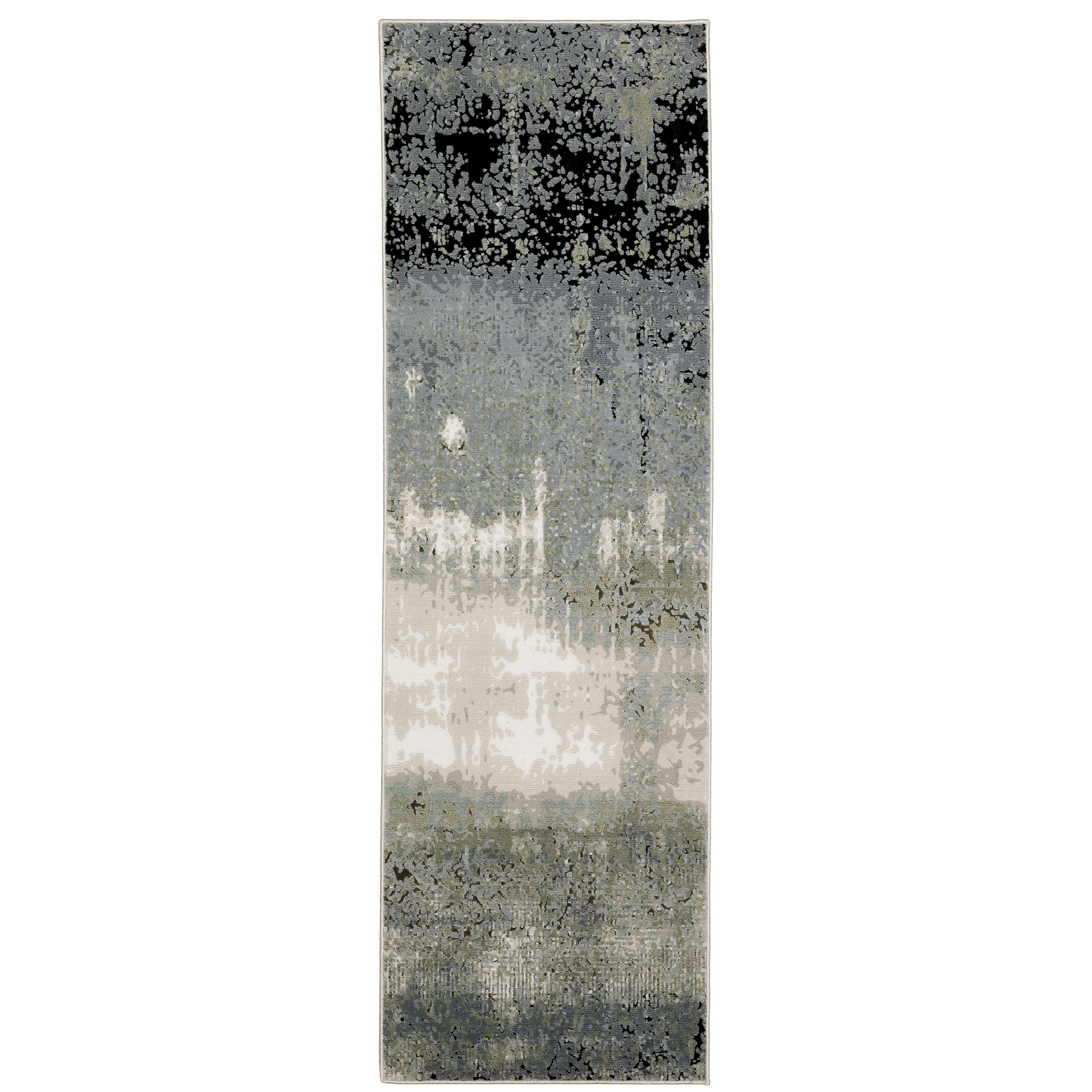 Oriental Weavers Caravan 5571H soft area rug featuring textured design in blue/ green tones