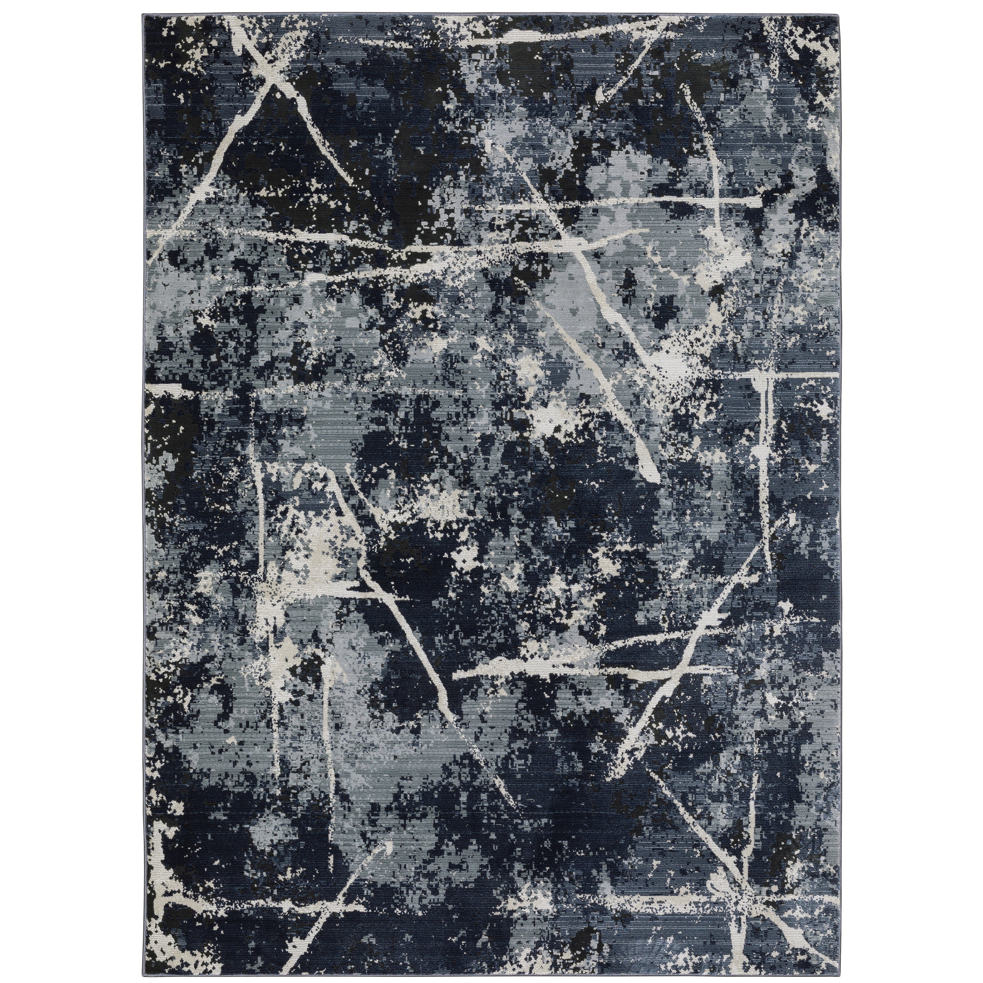 Oriental Weavers Caravan 7150B soft area rug featuring textured design in blue/ grey tones