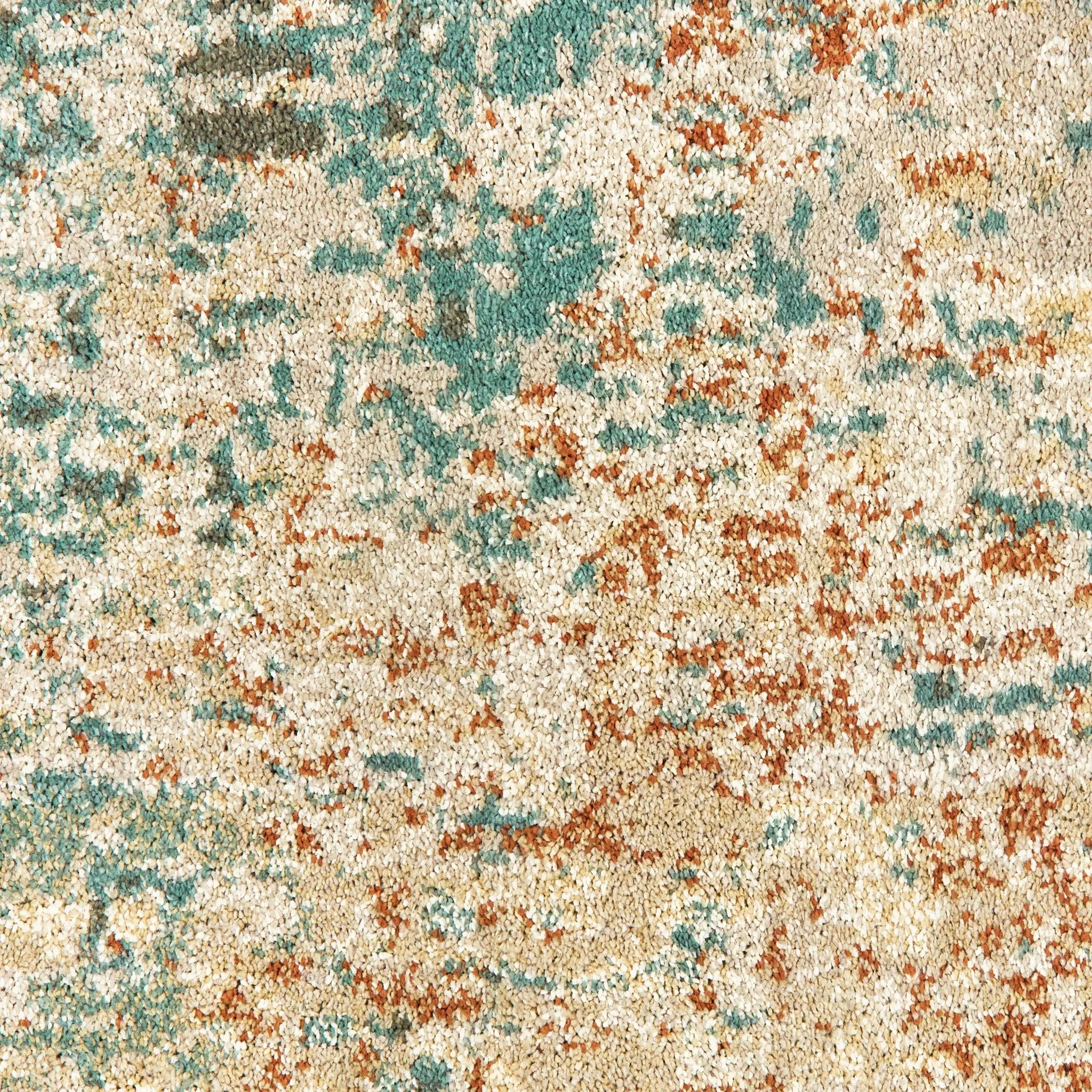 Carson 9654B Blue/ Orange Area Rug by Oriental Weavers