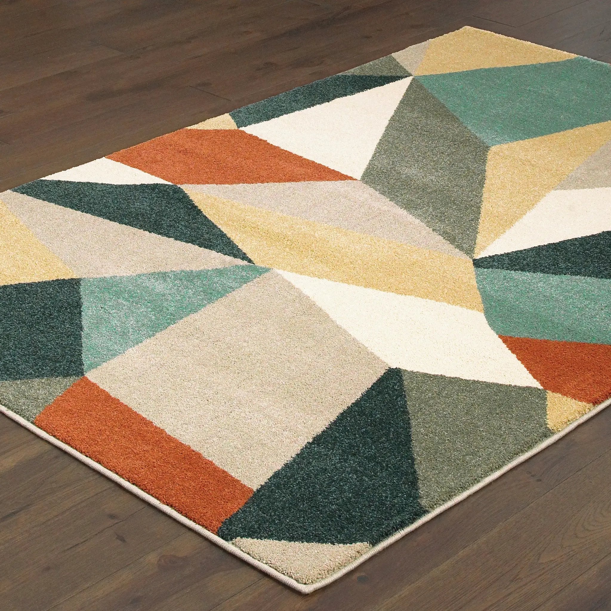 Carson 9659B Blue/ Orange Area Rug by Oriental Weavers