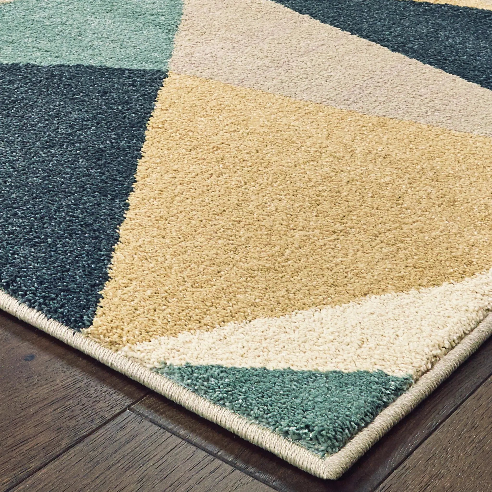 Carson 9659B Blue/ Orange Area Rug by Oriental Weavers