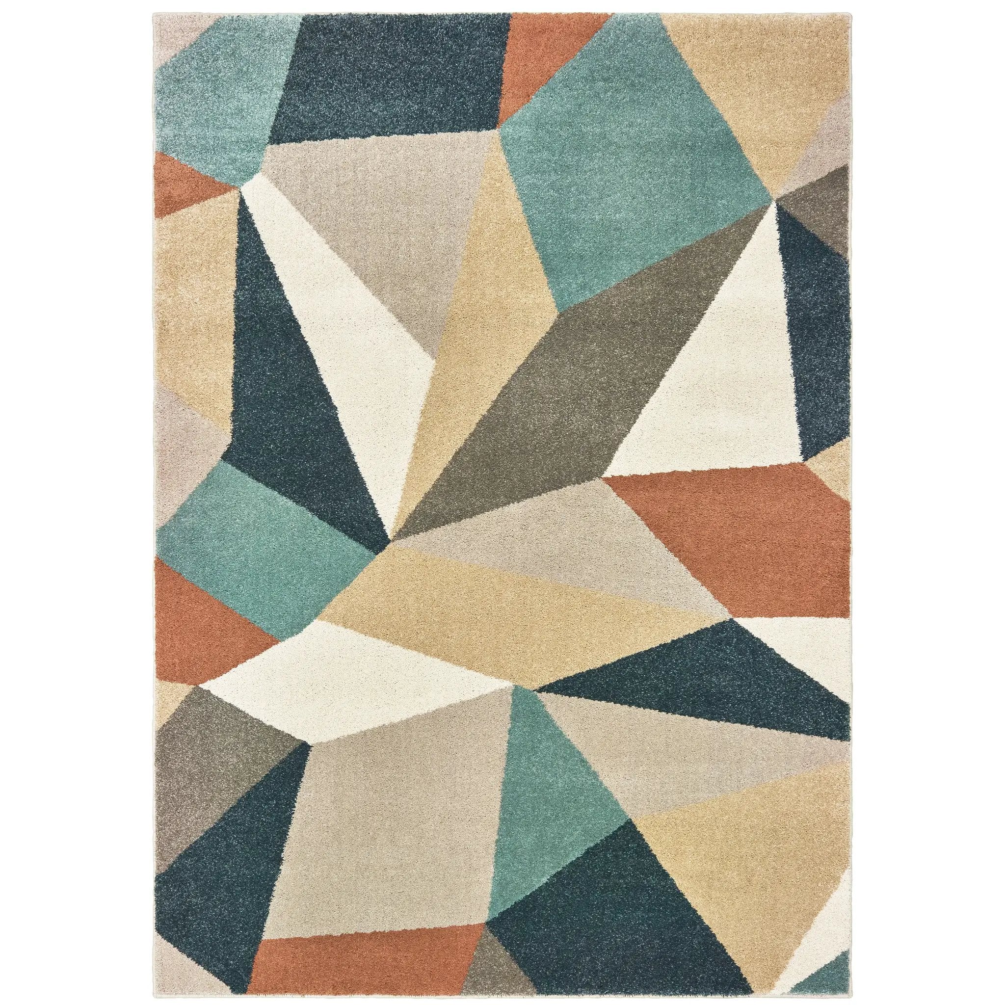 Carson 9659B Blue/ Orange Area Rug by Oriental Weavers
