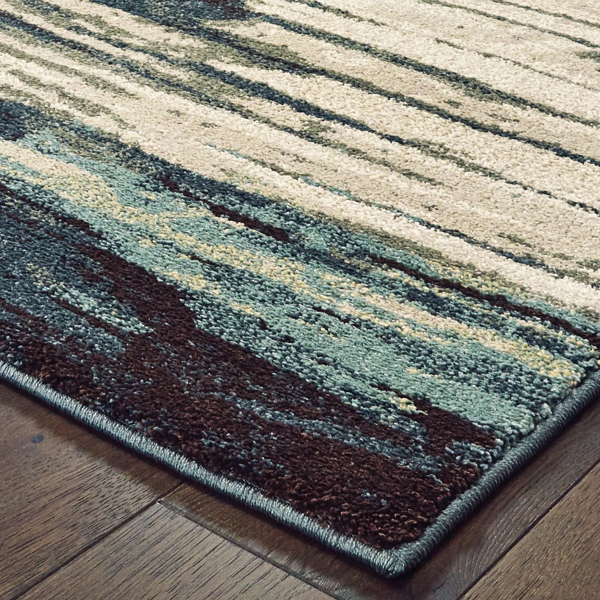 Carson 9675A Blue/ Brown Area Rug by Oriental Weavers