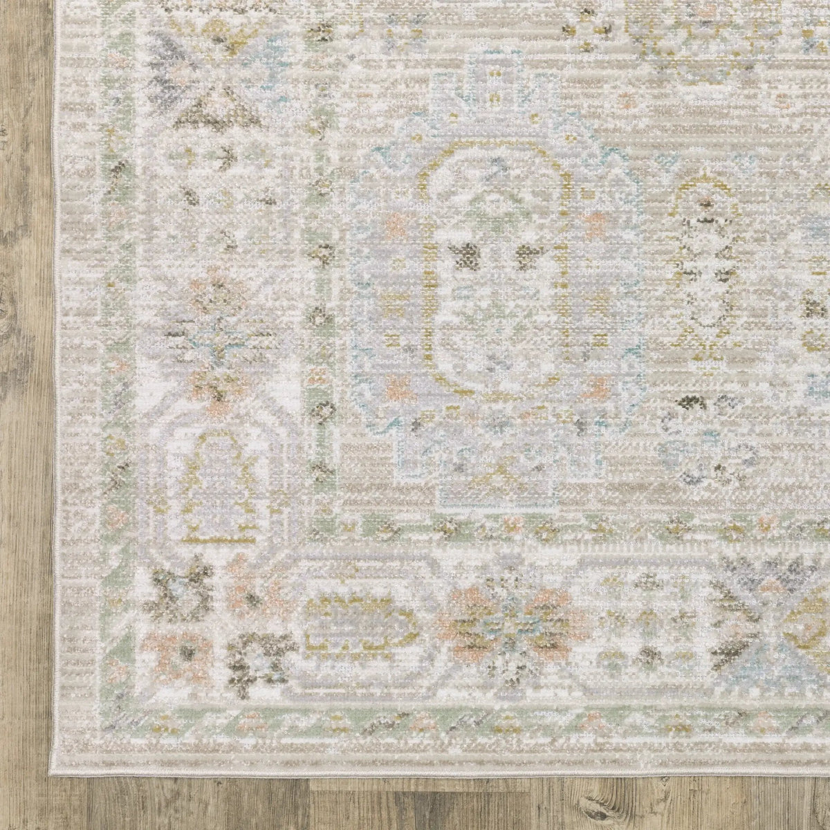 Cavett CAV04 Beige/ Blue Area Rug by Oriental Weavers