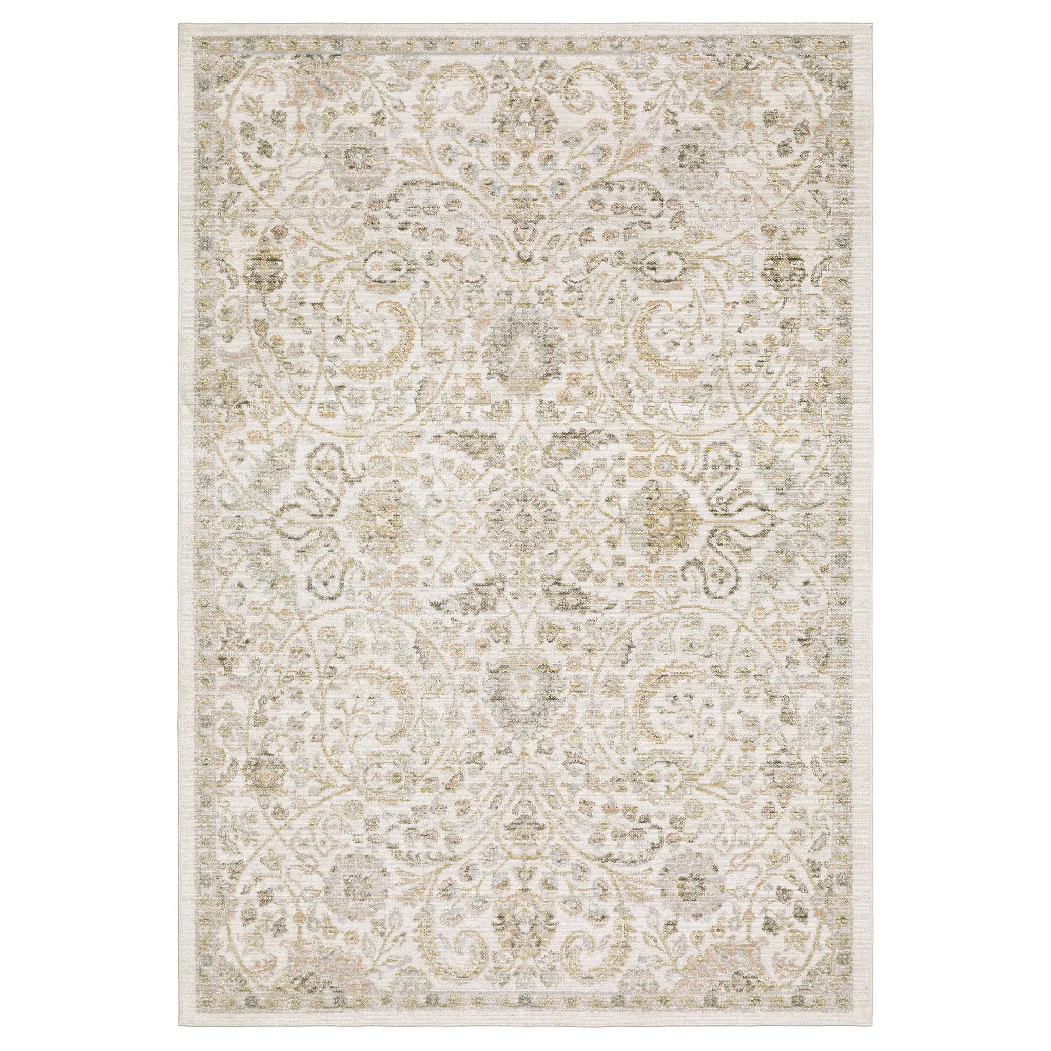 Cavett CAV05 Ivory/ Gold Area Rug by Oriental Weavers