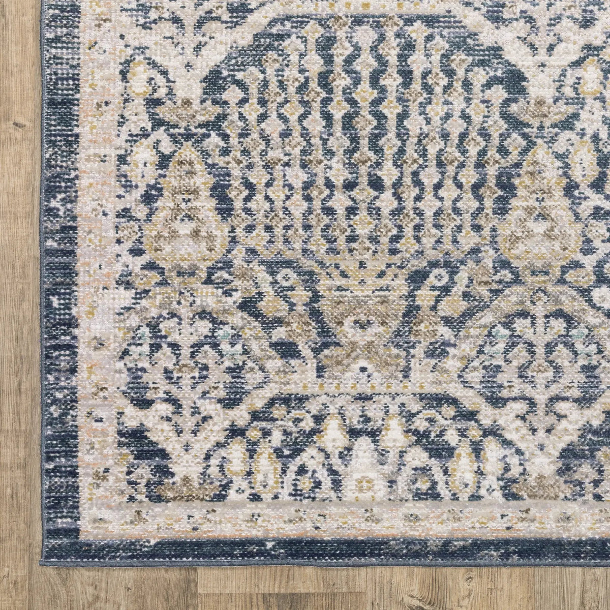 Cavett CAV06 Navy/ Gold Area Rug by Oriental Weavers