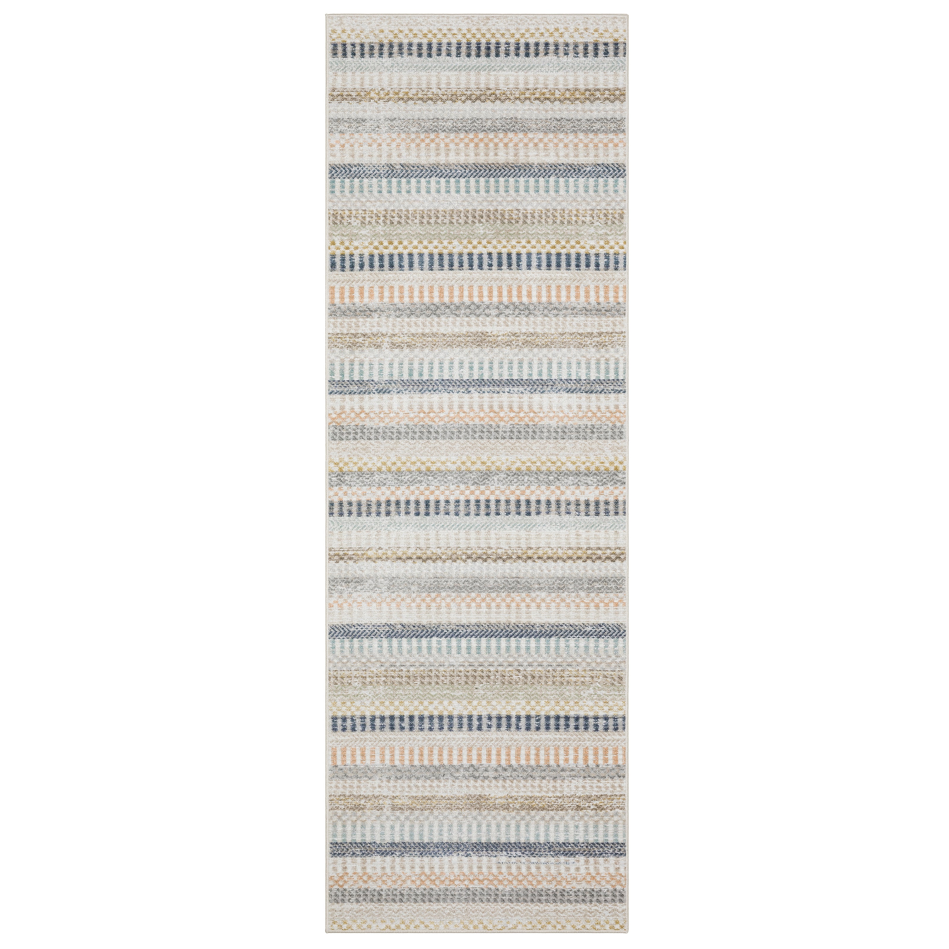 Oriental Weavers Cavett CAV08 soft transitional rug featuring decorative pattern in ivory/ multi tones