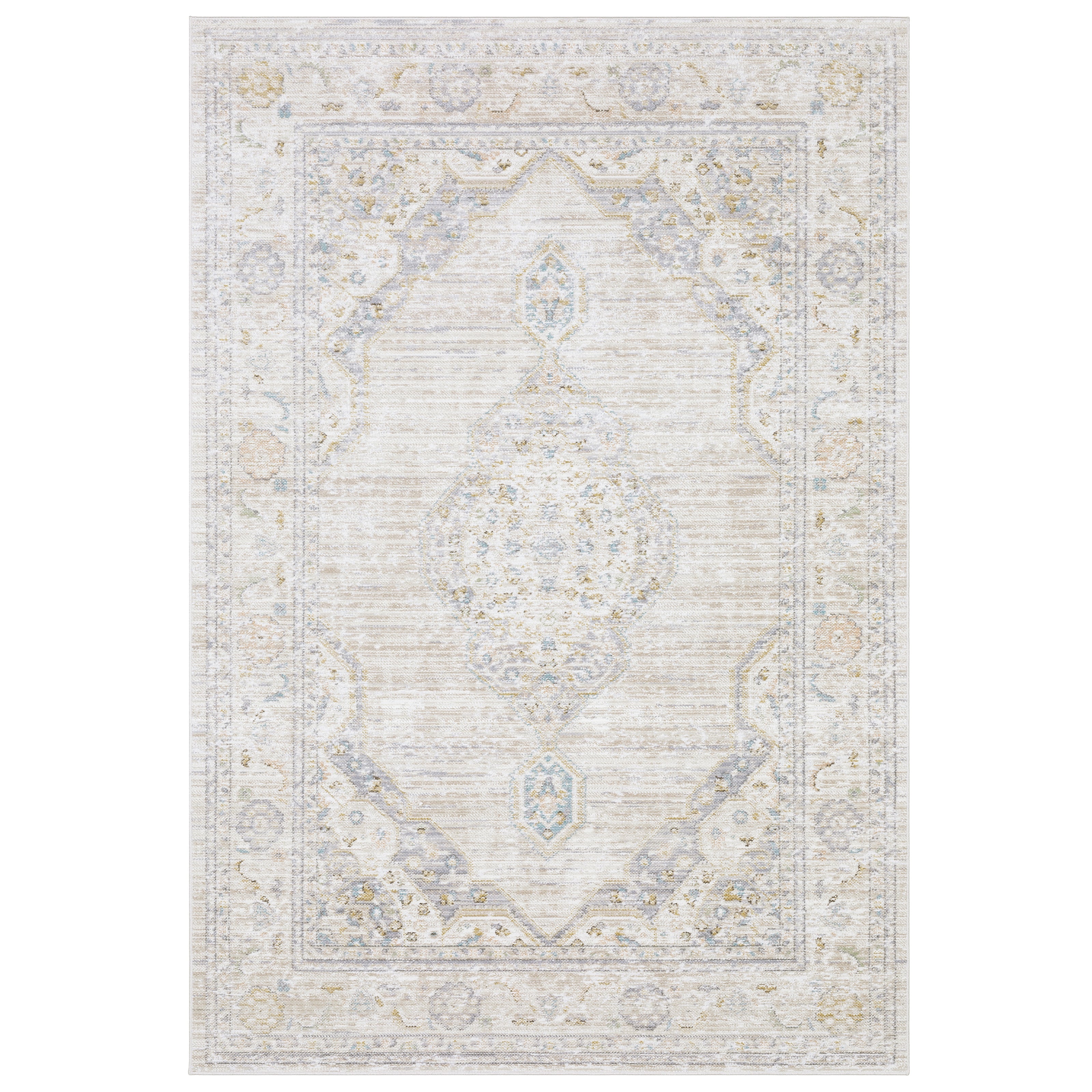 Oriental Weavers Cavett CAV11 soft transitional rug featuring decorative pattern in beige/ blue tones