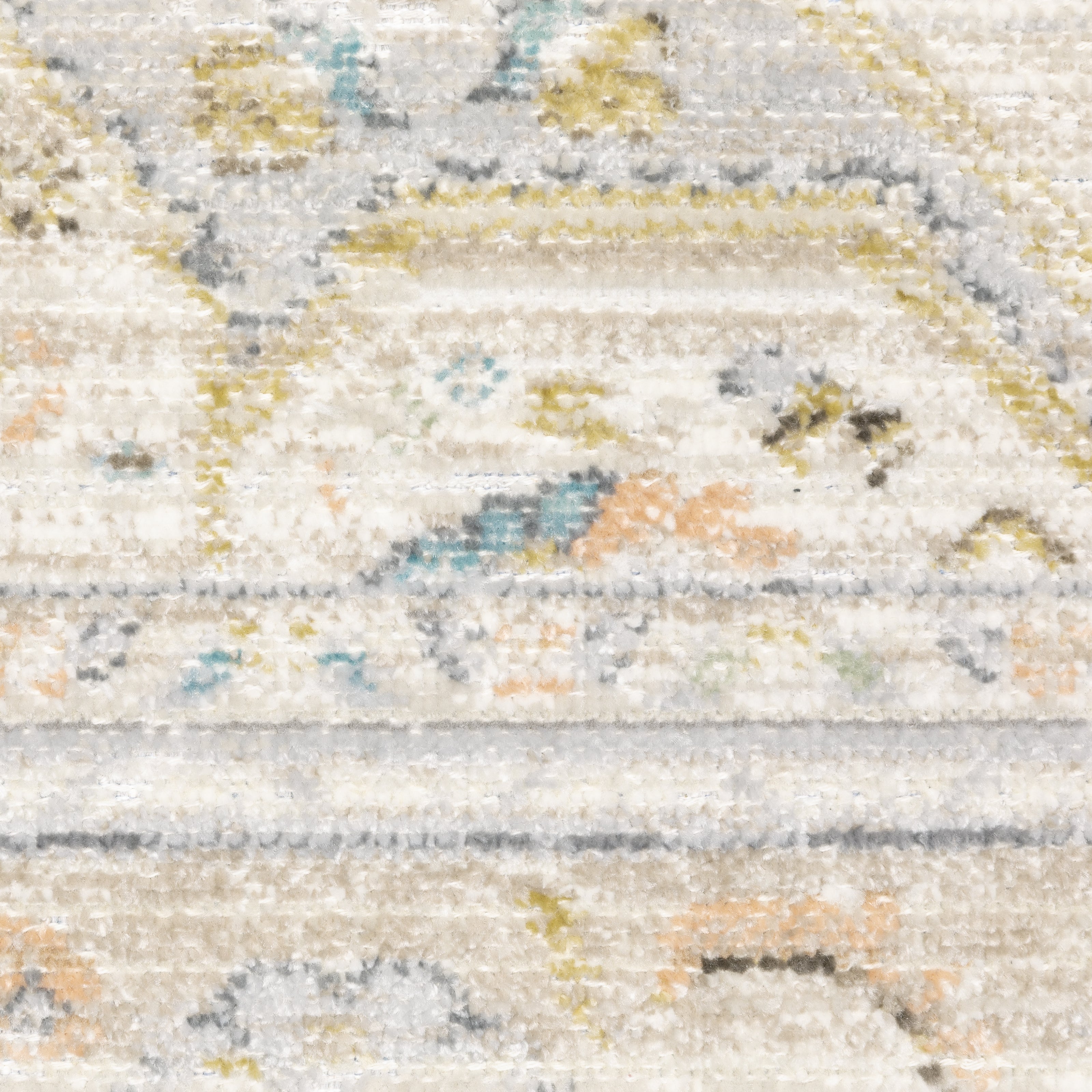 Oriental Weavers Cavett CAV11 soft transitional rug featuring decorative pattern in beige/ blue tones
