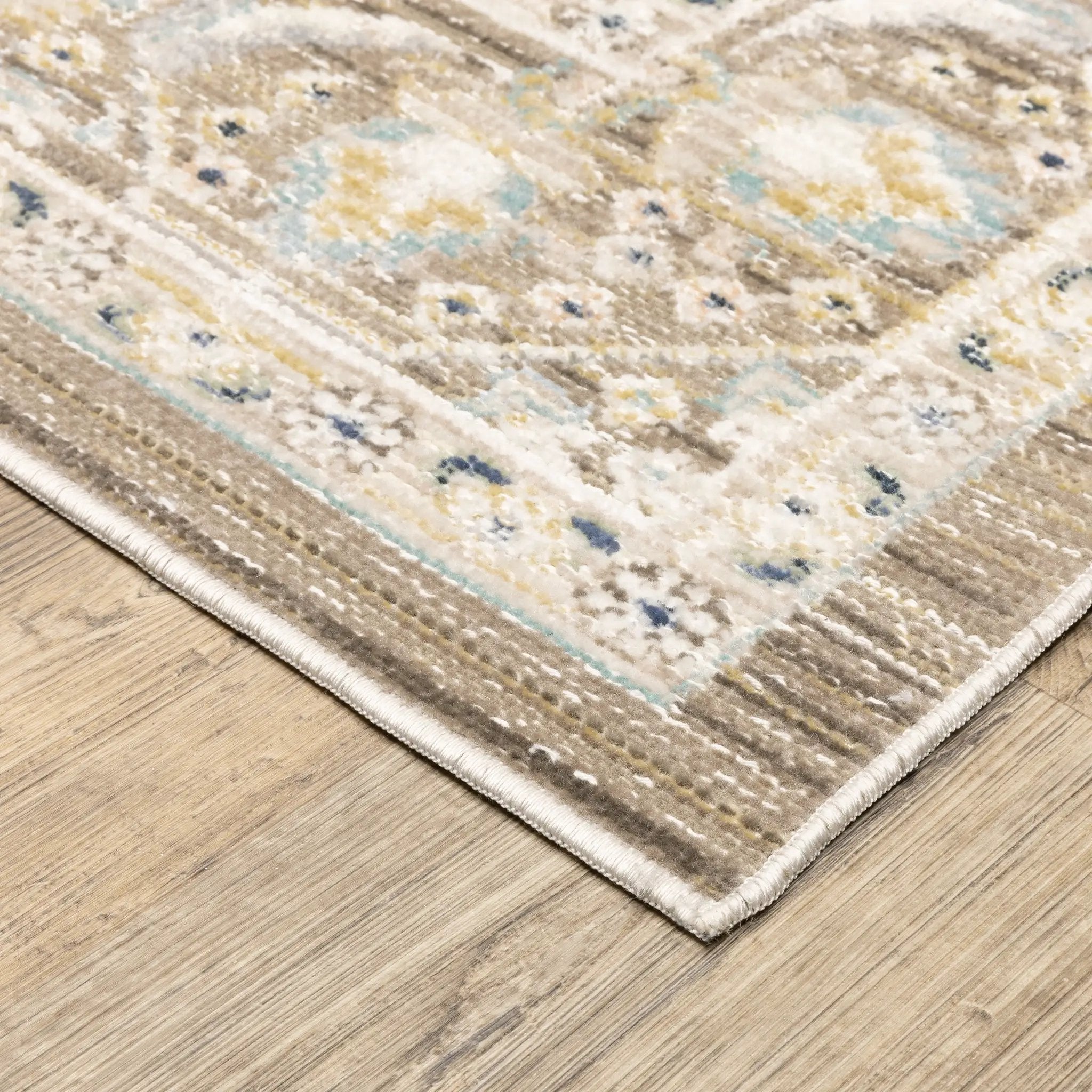 Cavett CAV12 Brown/ Blue Area Rug by Oriental Weavers