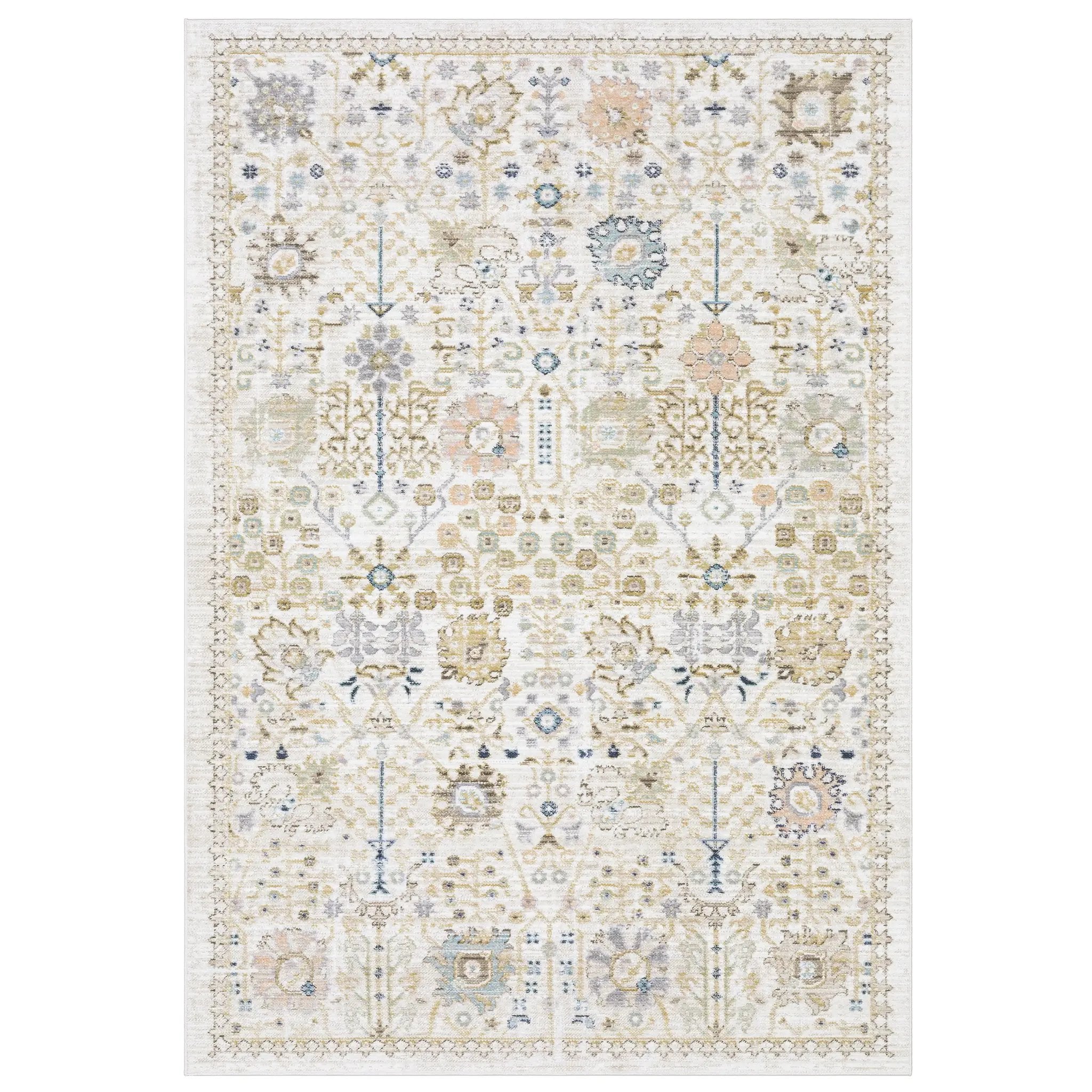 Cavett CAV13 Blue/ Pink Area Rug by Oriental Weavers
