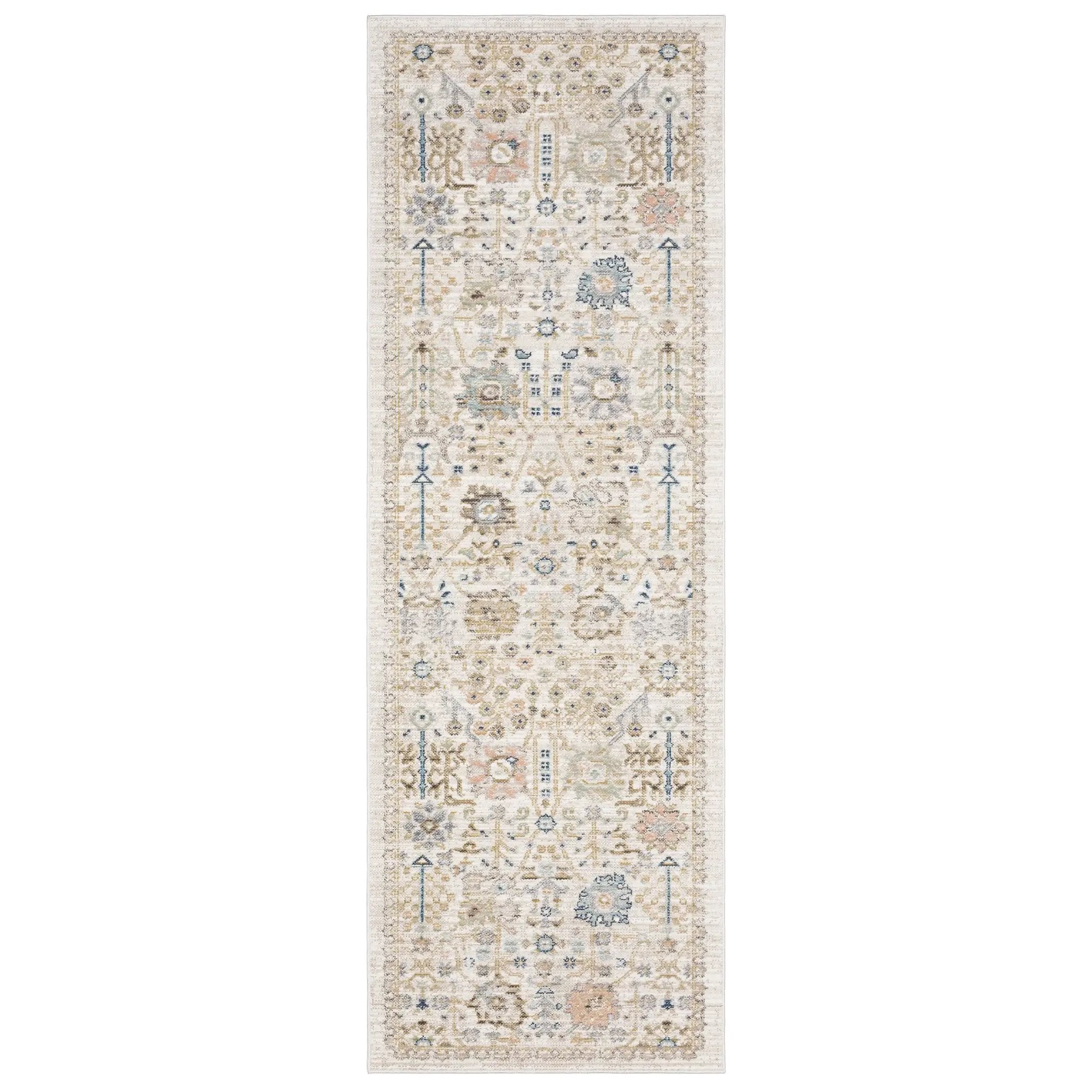 Cavett CAV13 Blue/ Pink Area Rug by Oriental Weavers