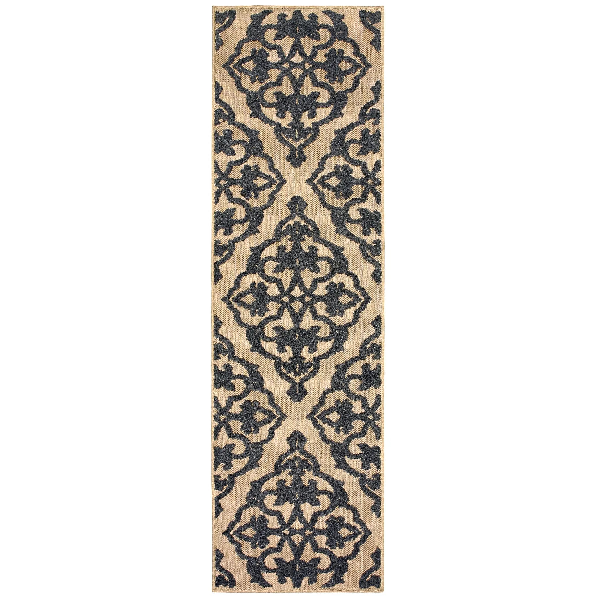 Cayman 001B9 Sand/ Charcoal Area Rug by Oriental Weavers