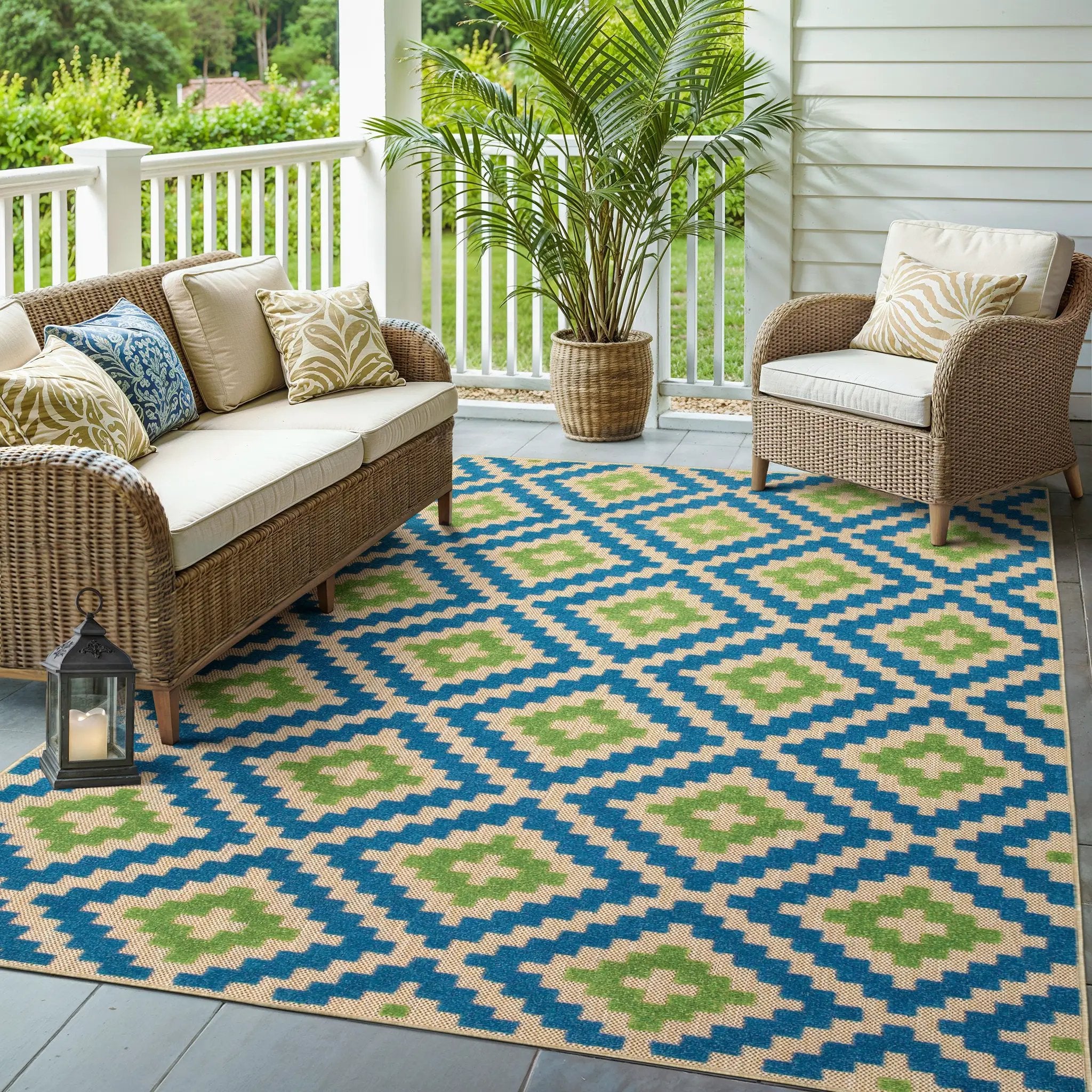 Cayman 2063Z Blue/ Green Area Rug by Oriental Weavers