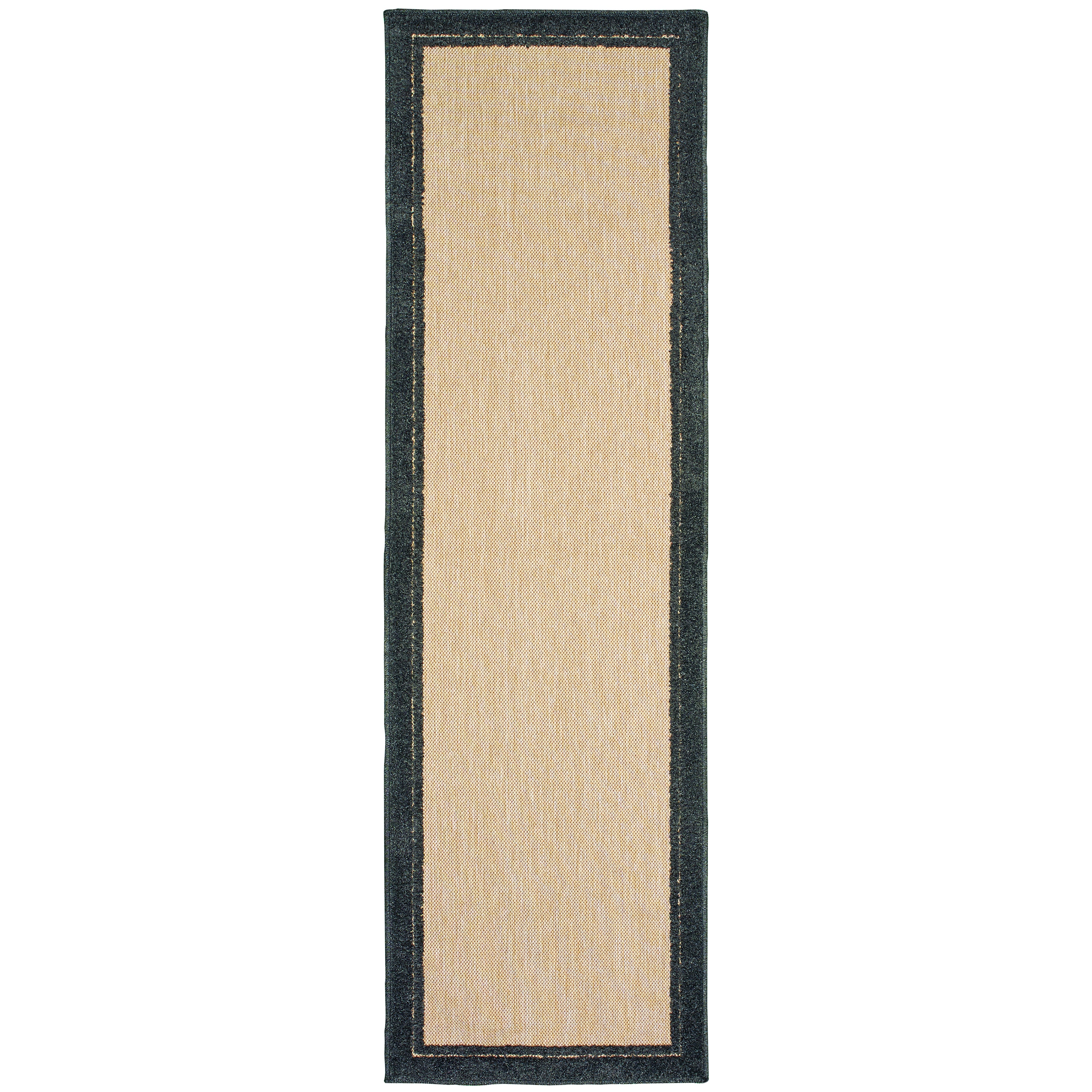 Oriental Weavers Cayman 5594K textured indoor-outdoor rug featuring abstract pattern in sand/ charcoal tones
